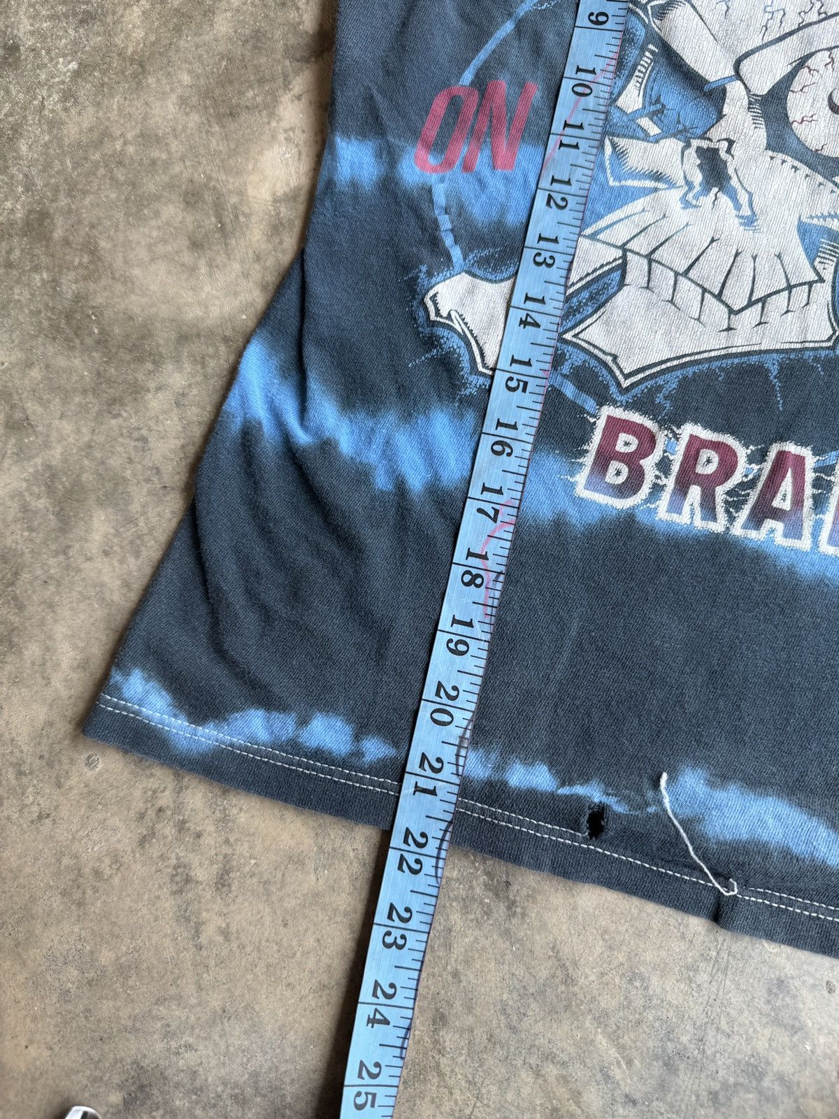 Vintage *RARE* VINTAGE 80s 1988 METAL ON THE BRAIN SKULL TIE DYE TEE Size US S / EU 44-46 / 1 - 7 Thumbnail