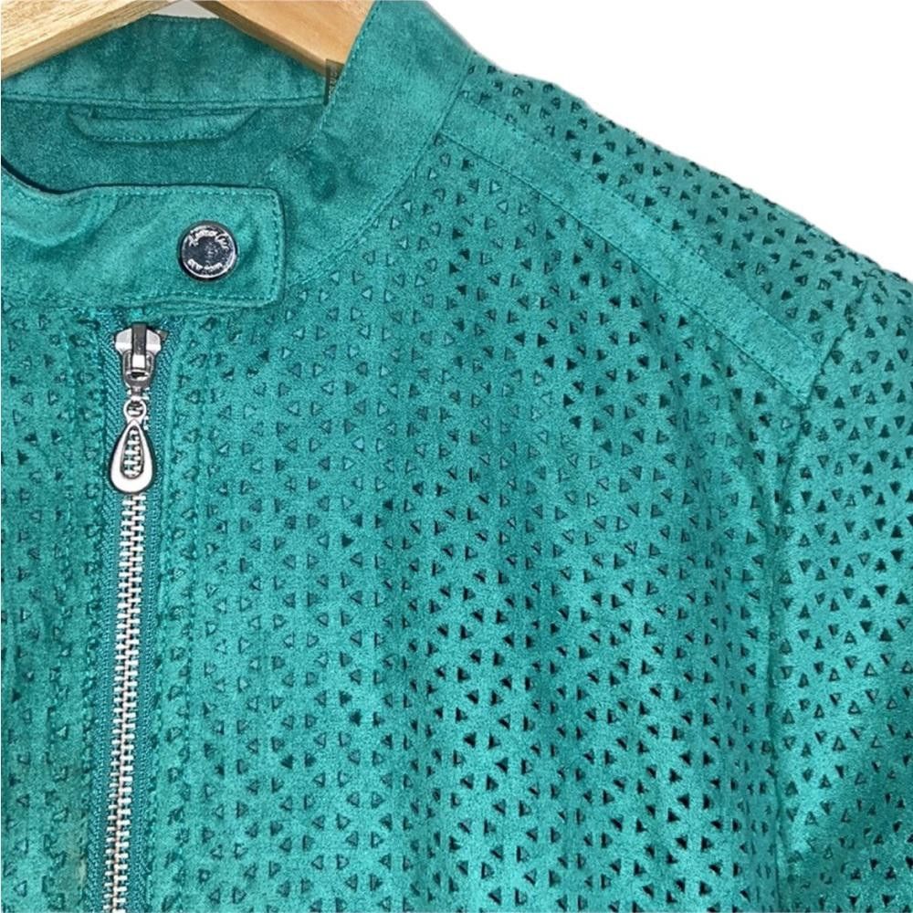 Designer Kenneth Cole l Faux Suede Jacket Size Petite Small Size S / US 4 / IT 40 - 5 Thumbnail