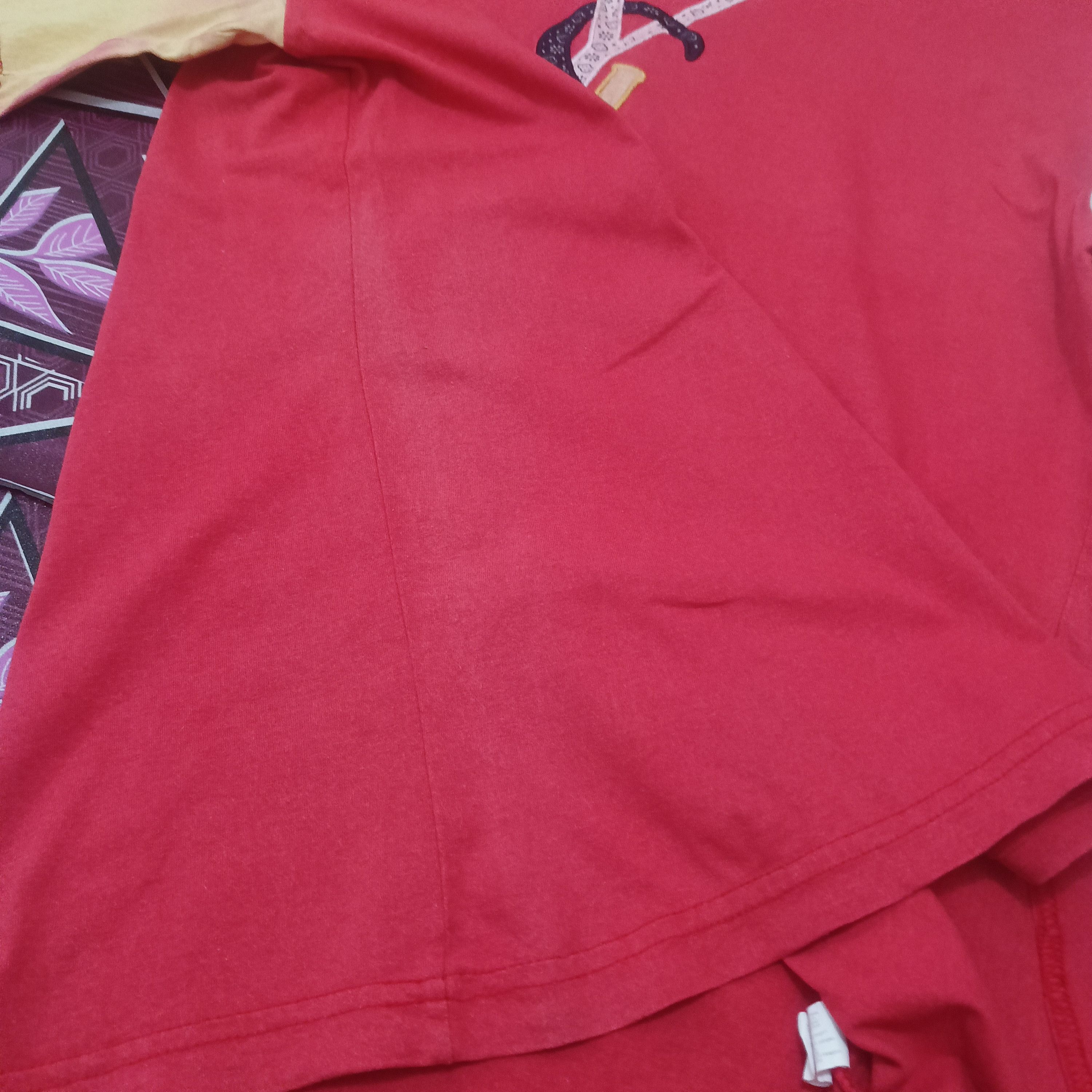 Vintage × Yves Saint Laurent Vtg Distressed Thrashed YSL big logo Bleach sleeve tricolour Size US L / EU 52-54 / 3 - 9 Thumbnail