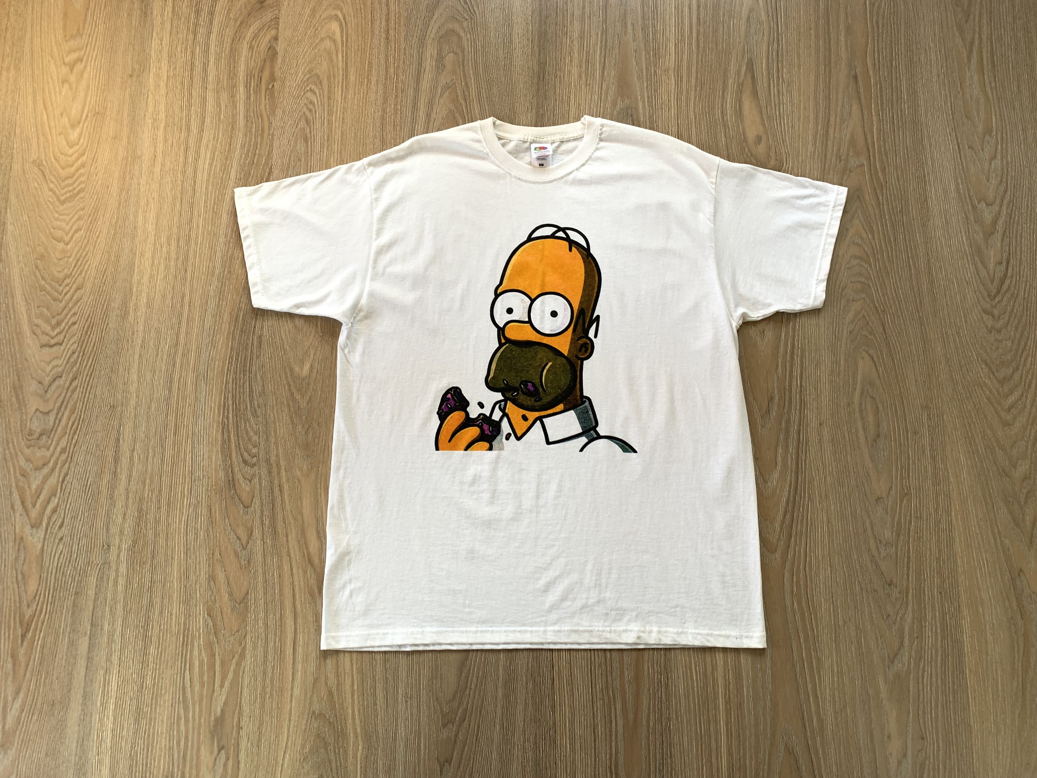 Fruit Of The Loom × The Simpsons Vintage Homer Simpson Big Logo T-Shirt Size US XL / EU 56 / 4 - 8 Thumbnail
