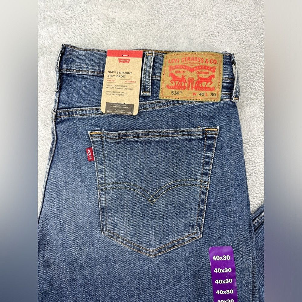 Levi's Levi's 514 NWT Straight Leg 40 Waist 30 Length Blue Cotton Size US 40 / EU 56 - 9 Thumbnail