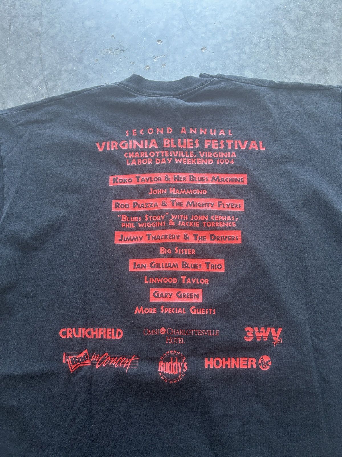 Fruit Of The Loom × Vintage Vintage 90s Virginia Blues Festival Graphic Tee Size US XL / EU 56 / 4 - 6 Thumbnail