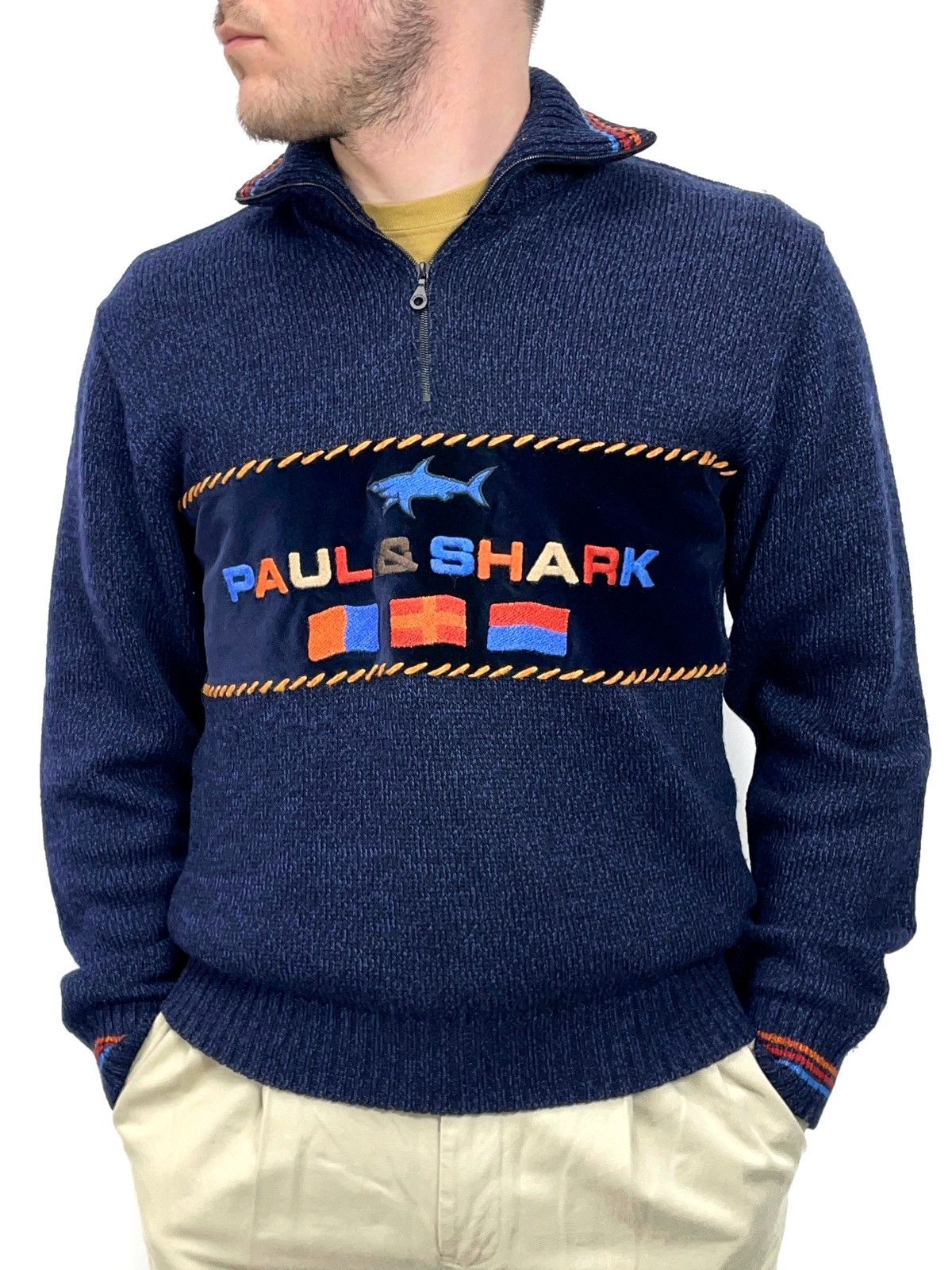 Paul & Shark Vintage Paul & Shark Yachting 1/4 Zip Wool Sweater - Size S Size US S / EU 44-46 / 1 - 1 Thumbnail