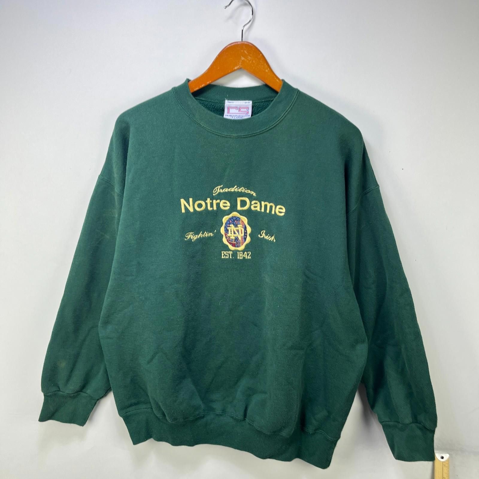 Other Vintage 90s Notre Dame Fighting Irish Sweatshirt XL Size ONE SIZE - 1 Thumbnail