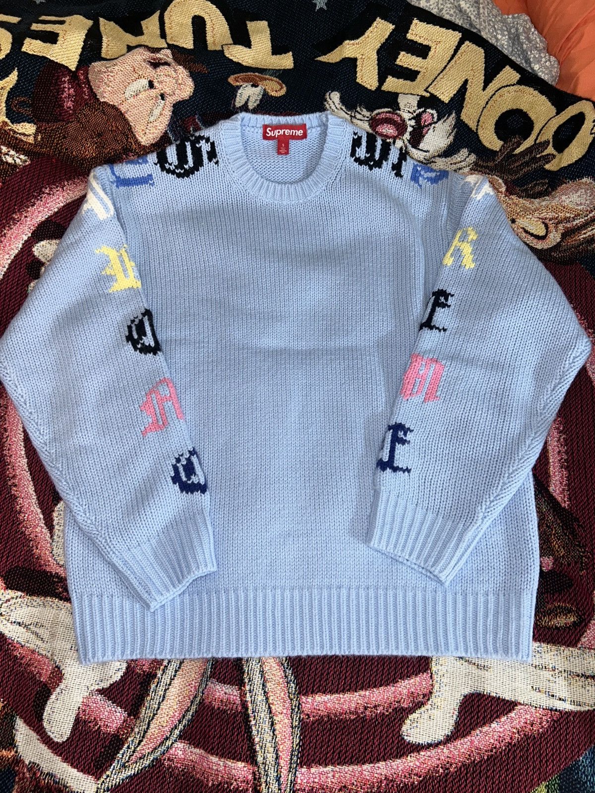 Supreme Supreme Sweater Old English Printed Camo | Grailed