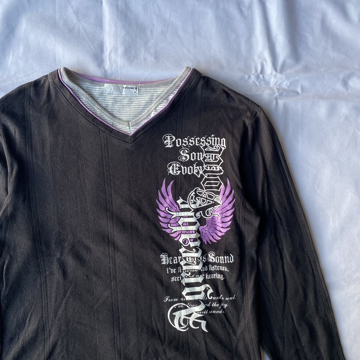 If Six Was Nine × Japanese Brand × Le Grande Bleu (L.G.B.) Japanese Style Double Layer Agreeable Voice Poem Long Sleeve Size US M / EU 48-50 / 2 - 5 Thumbnail