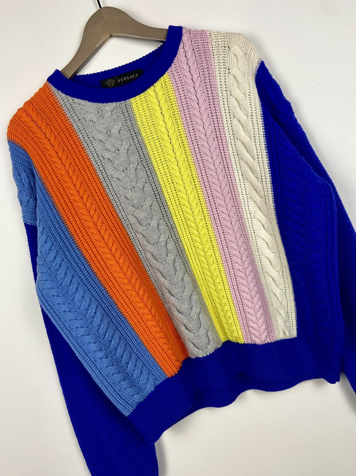 Designer × Versace Versace Multicolor Wool Knitted Sweater Womens Luxury Sz 38 Size XS / US 0-2 / IT 36-38 - 8 Thumbnail