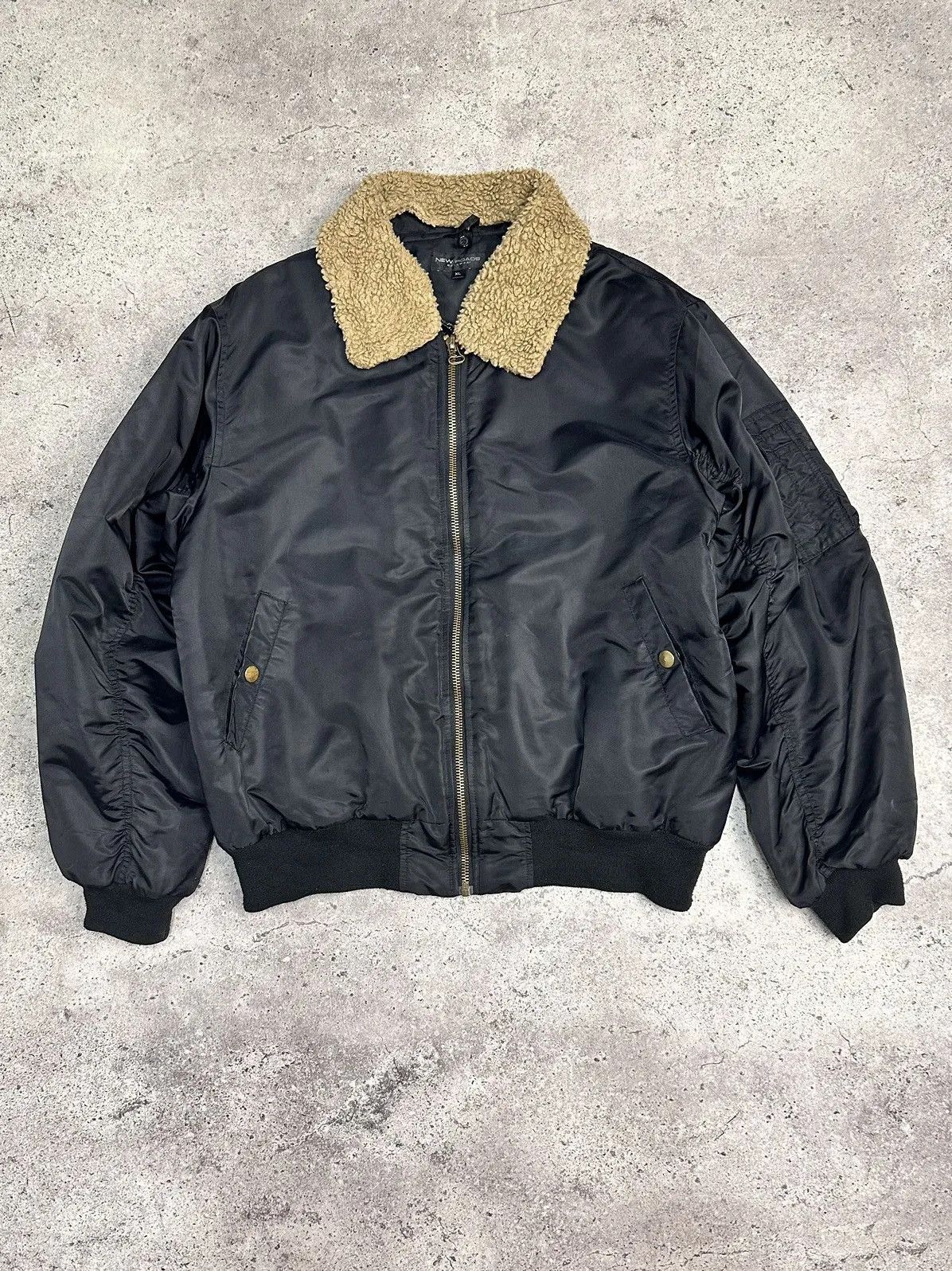 Alpha Industries Vintage Nylon MA-1 jacket alpha bombers black y2k japan Size US XL / EU 56 / 4 - 3 Thumbnail