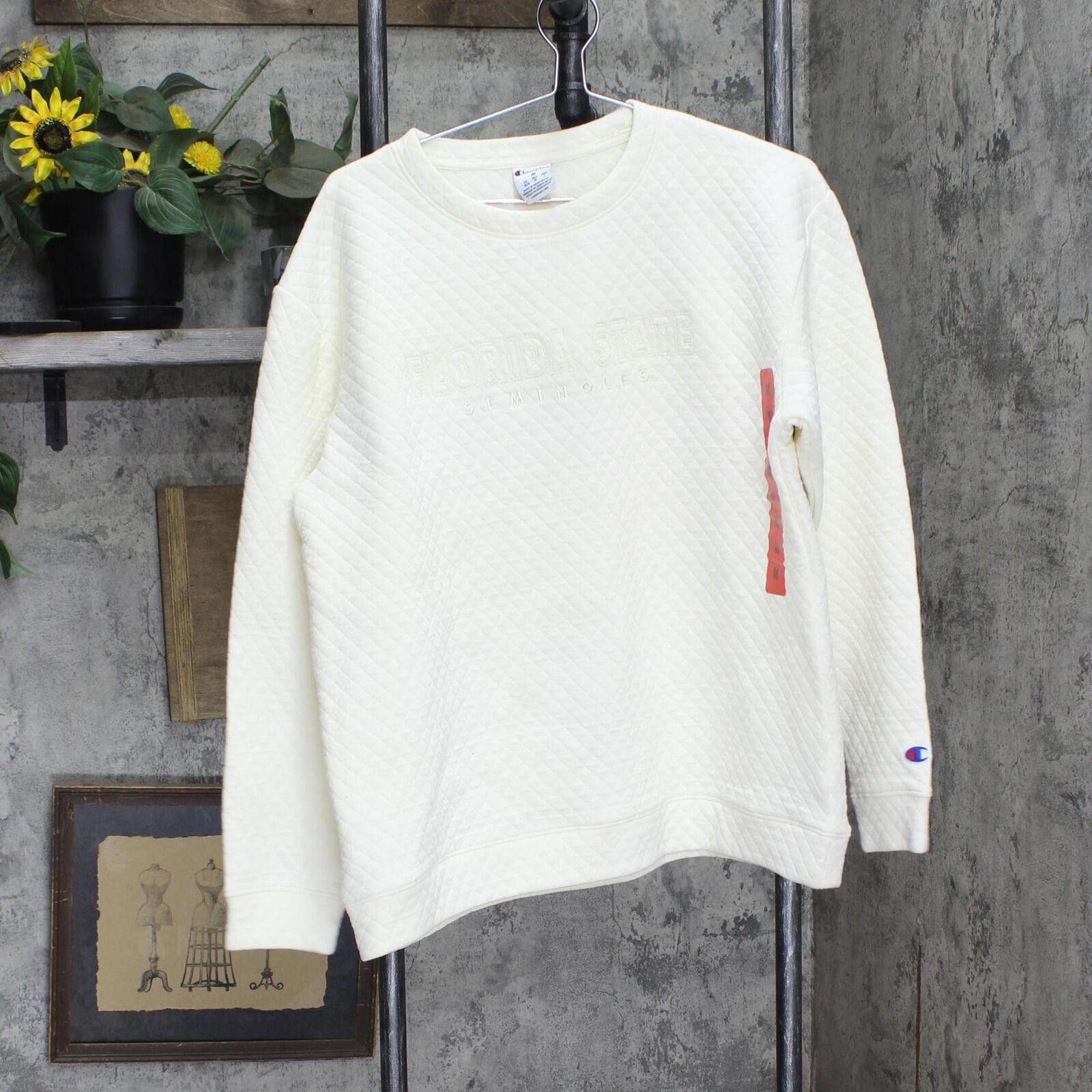 Champion Champion State Embroidered Quilted Sweatshirt Off White M Size M / US 6-8 / IT 42-44 - 1 Thumbnail