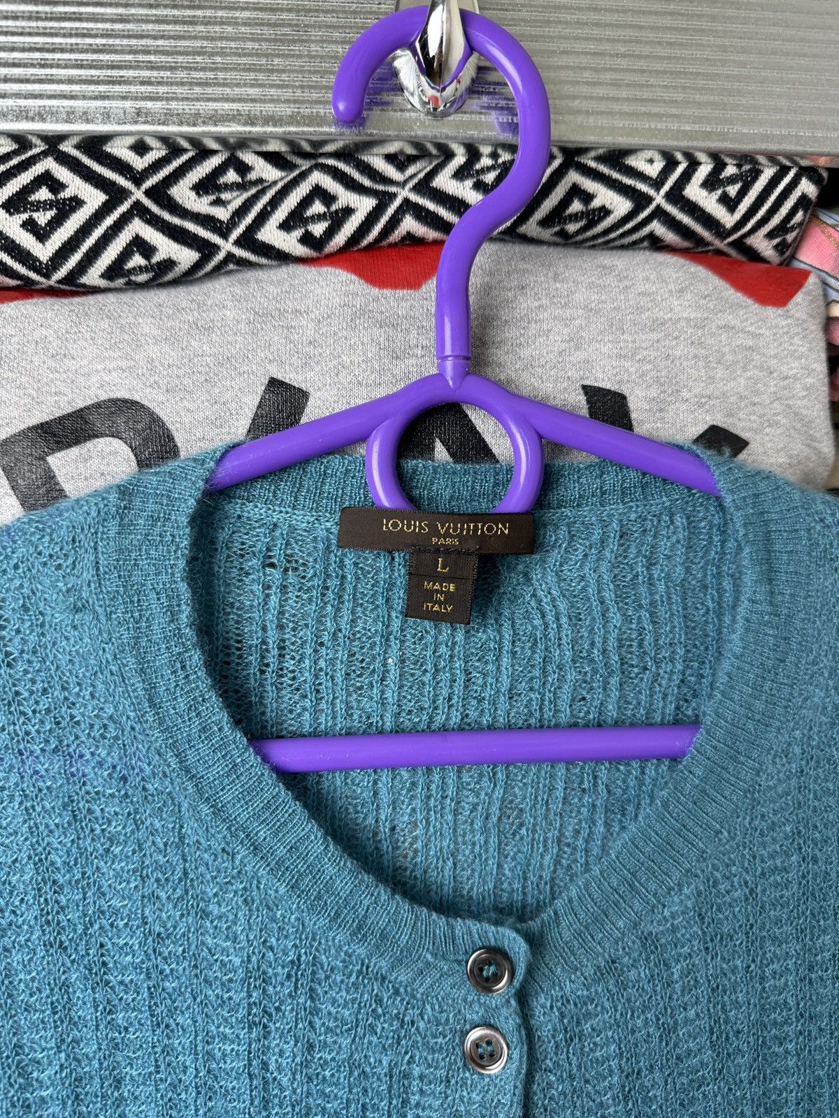 Vintage Louis Vuitton Cashemere Cardigan Size L / US 10 / IT 46 - 10 Thumbnail