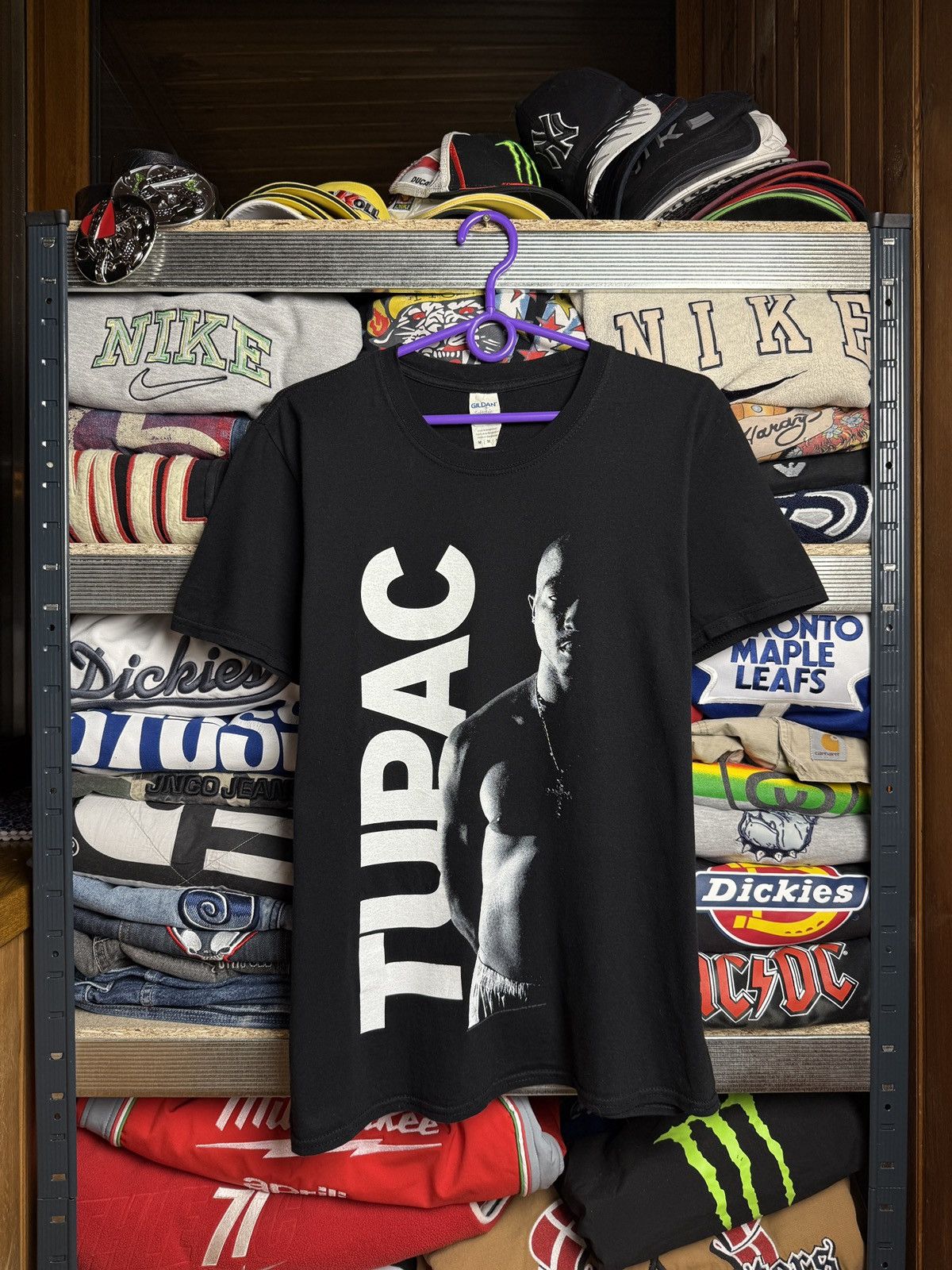 Bravado Tupak Shaku Mens 2Pac Prayer Graphic Hip Hop Rap Tee T-Shirt Size US M / EU 48-50 / 2 - 1 Thumbnail