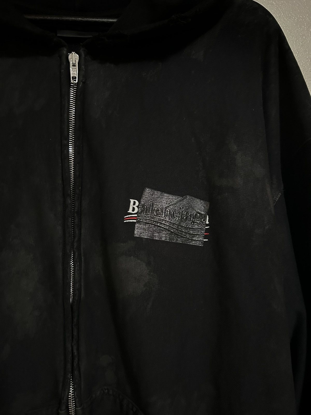 Balenciaga Balenciaga Gaffer Mud Dye Distressed Hoodie - XXL Size US XXL / EU 58 / 5 - 3 Thumbnail