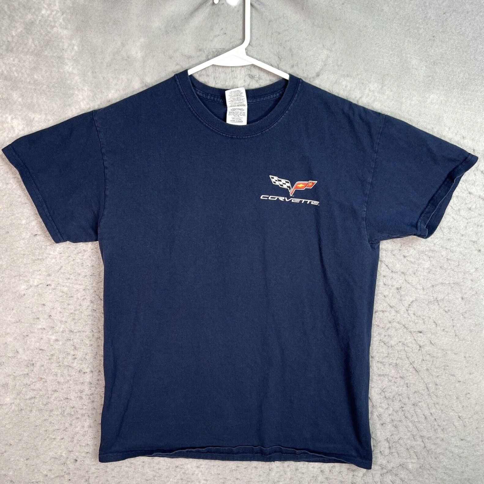 Corvette Sting Ray Retro Gas Station T-Shirt - Men's & Women's Short Sleeve Cotton Tee, Officially Licensed GM Apparel