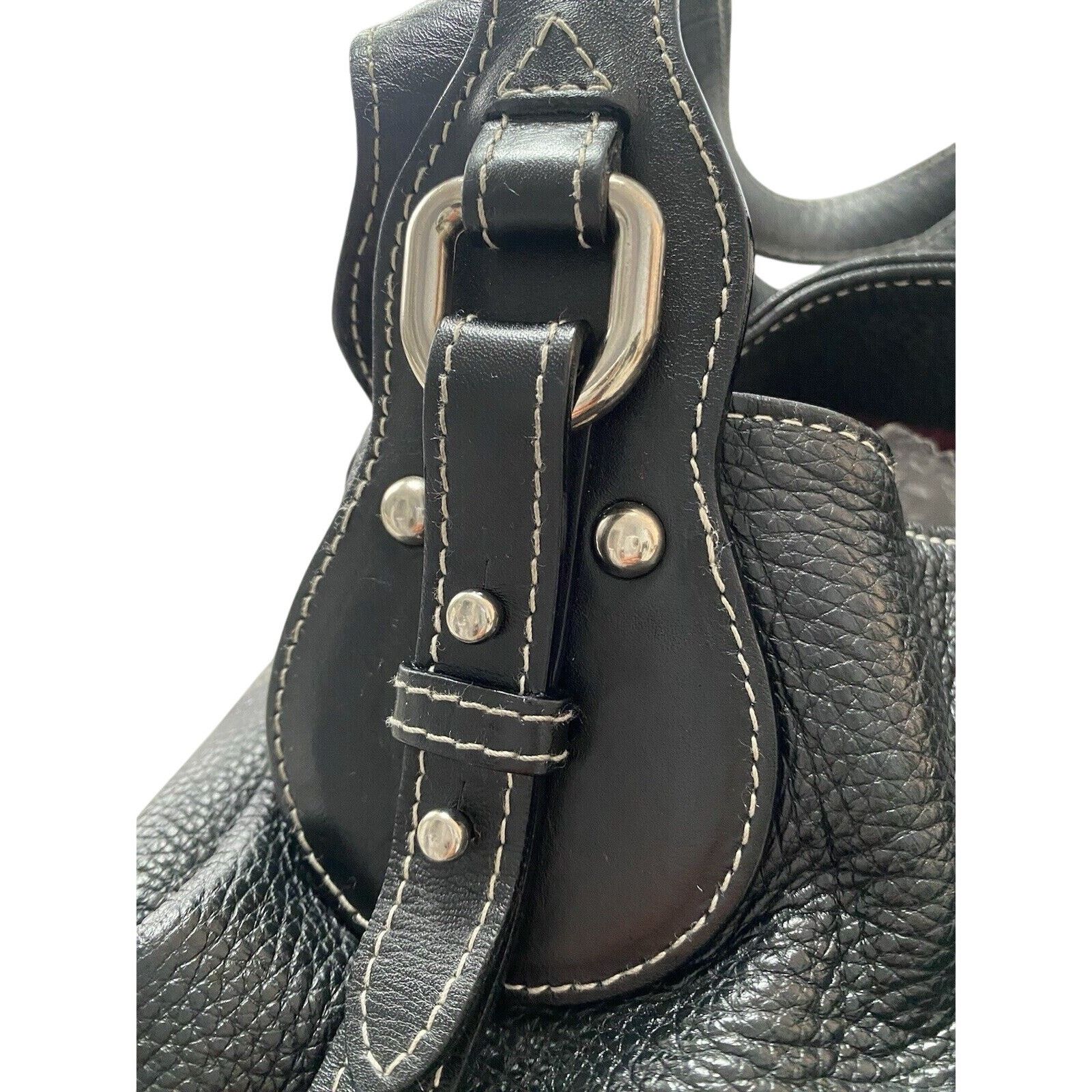 Furla Furla Soft Pebble Double Handle Black Hobo Bag Size ONE SIZE - 14 Thumbnail
