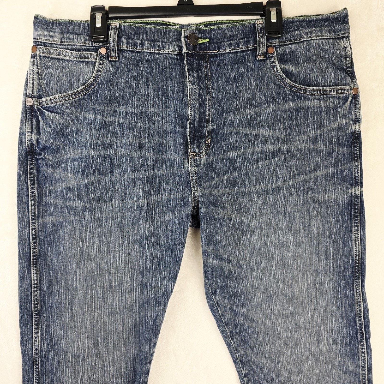 Wrangler Wrangler Retro Jeans Mens 38x32 Blue Medium Slim Straight Size US 38 / EU 54 - 3 Thumbnail
