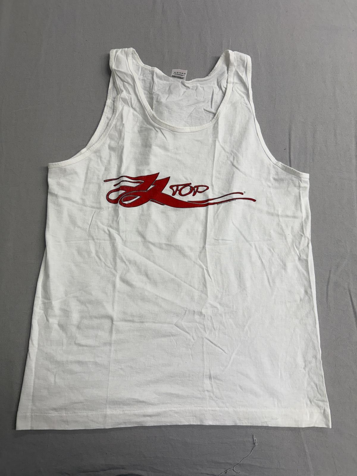 Fruit Of The Loom Vintage 90s ZZ Top Tank Top ZZTop Made in USA - Large Size US L / EU 52-54 / 3 - 1 Thumbnail
