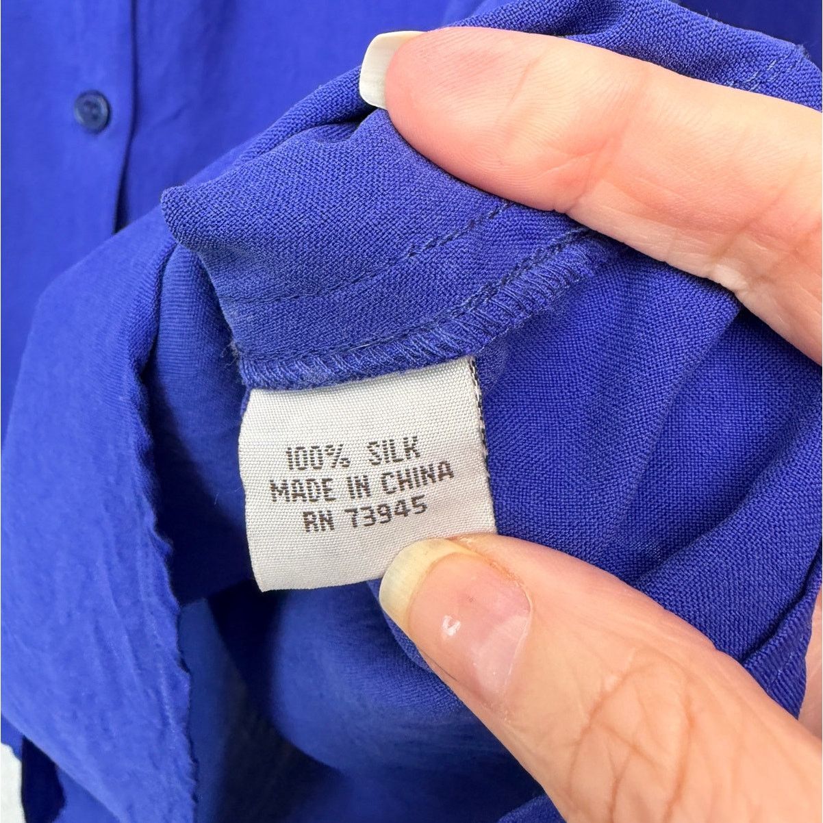 Other New Nexx York 100% Silk Periwinkle Button Front Blouse L Size L / US 10 / IT 46 - 8 Thumbnail