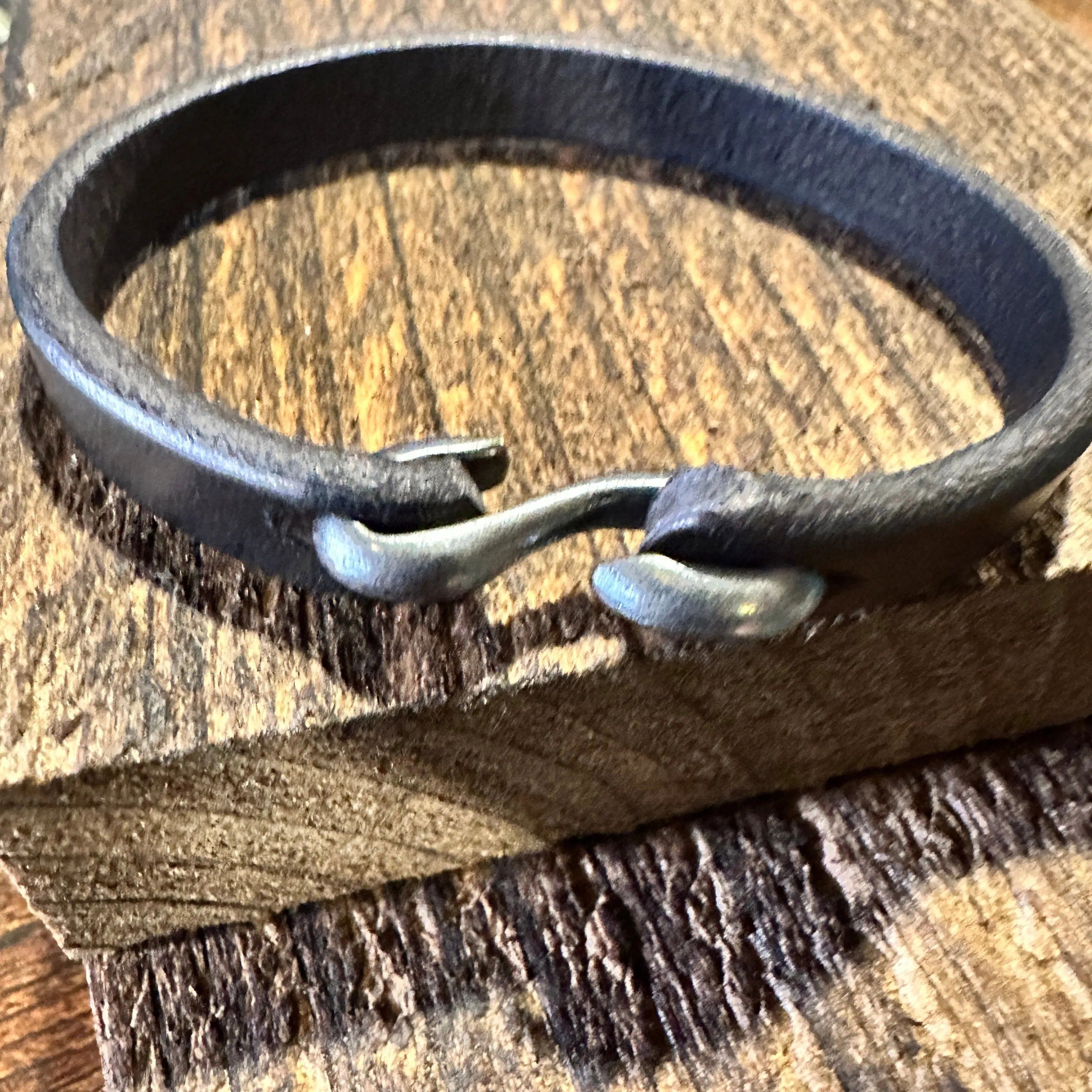 Other Handcrafted Boho Hippie Black Genuine Leather Cowhide S Hook Size ONE SIZE - 6 Thumbnail