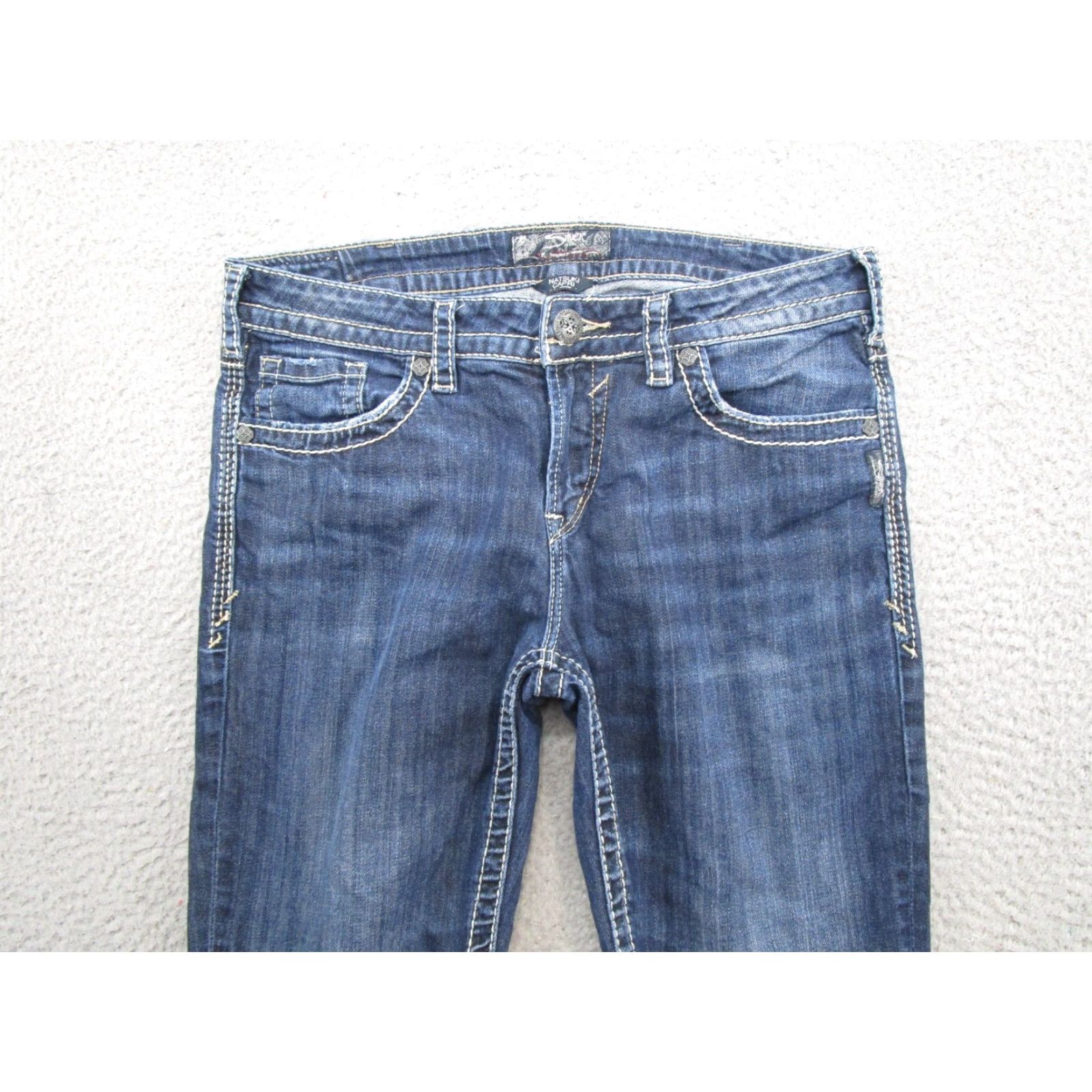 Silver Jeans Co. VTG Silver Jeans Natsuki Capri Thick Stitch Denim Jeans Women's Size 32x27 Size 24" / US 00 / IT 34 - 3 Thumbnail