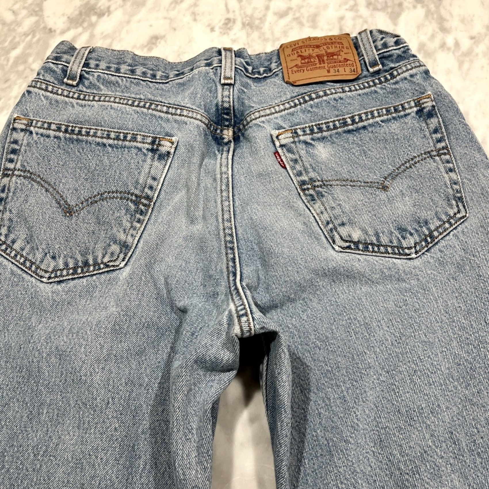Levi's VINTAGE Levis 468 Jeans Mens 34x34 Relaxed Straight Leg Blue Cotton Mexico 5-Pocket Denim 90s USA Rock Mens Size US 34 / EU 50 - 4 Thumbnail