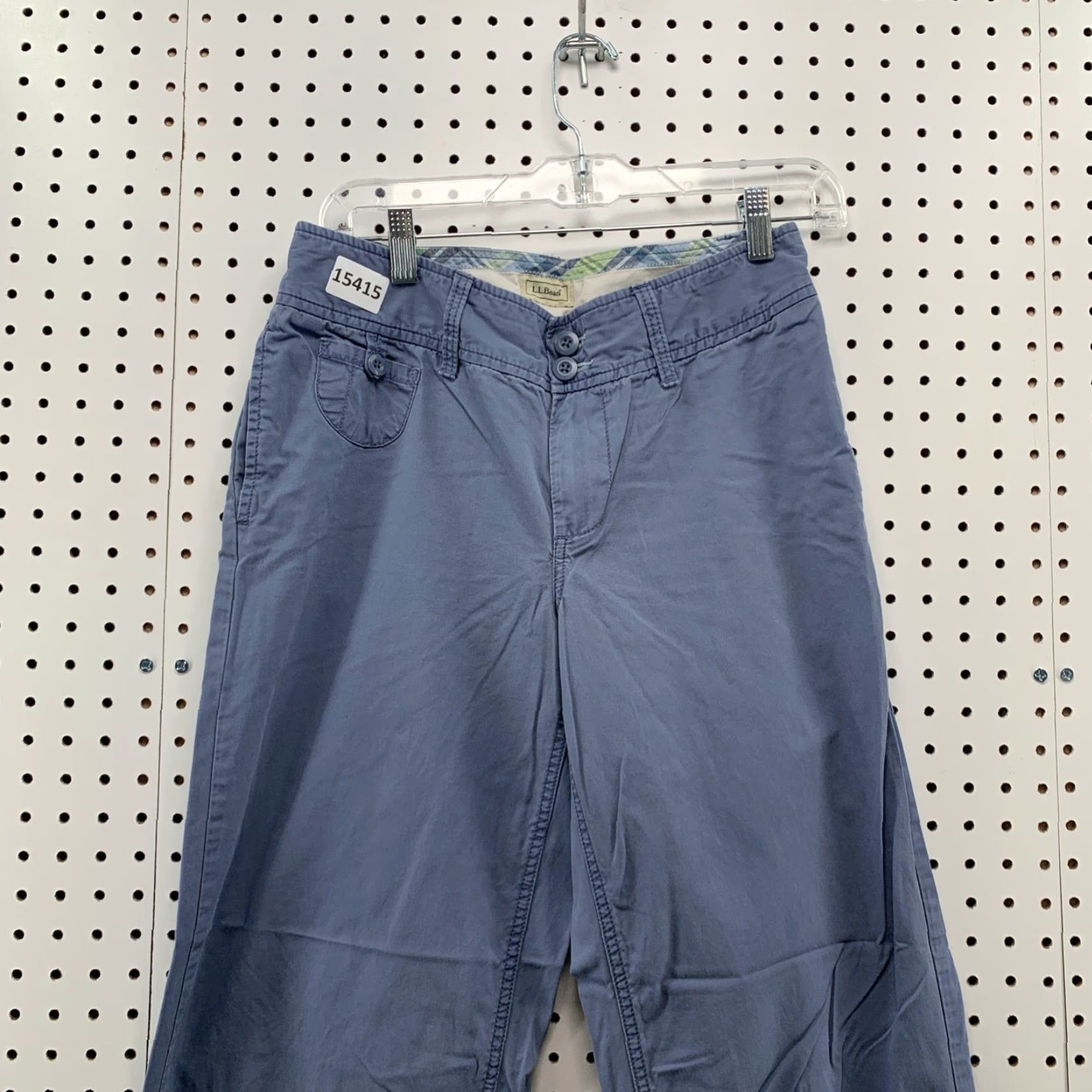 Vintage L.L. Bean Womens Chino Straight Pants 6 Tall 27" Waist 31" Inseam Blue Size 28" / US 6 / IT 42 - 5 Thumbnail