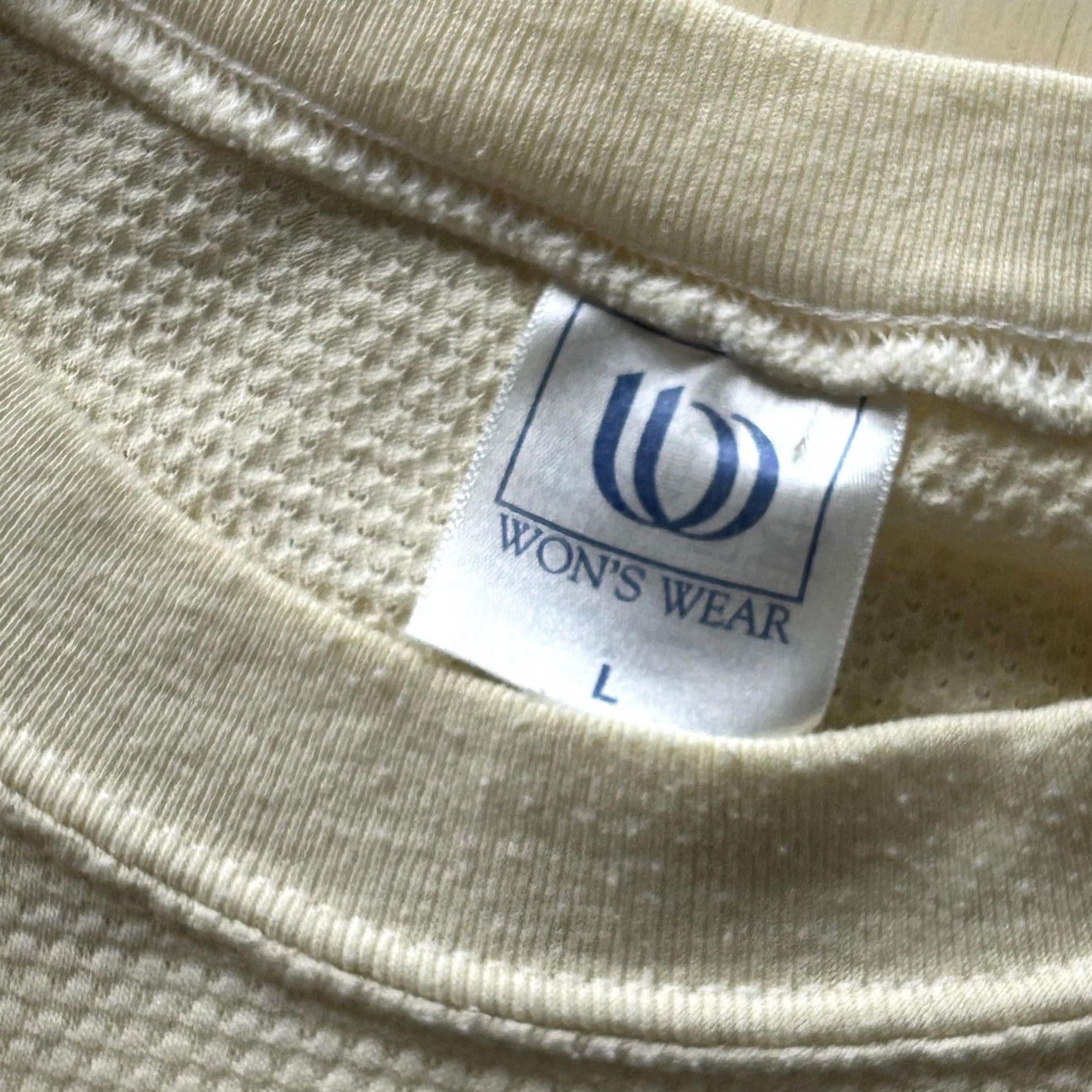 Vintage VINTAGE WON'S WEAR Mens Large Beige Wild Spirit Horse Thermal Tee Shirt Shirt Mens L Beige Wild Spirit Horse Graphic Crew Neck Short Sleeve Size US L / EU 52-54 / 3 - 3 Thumbnail