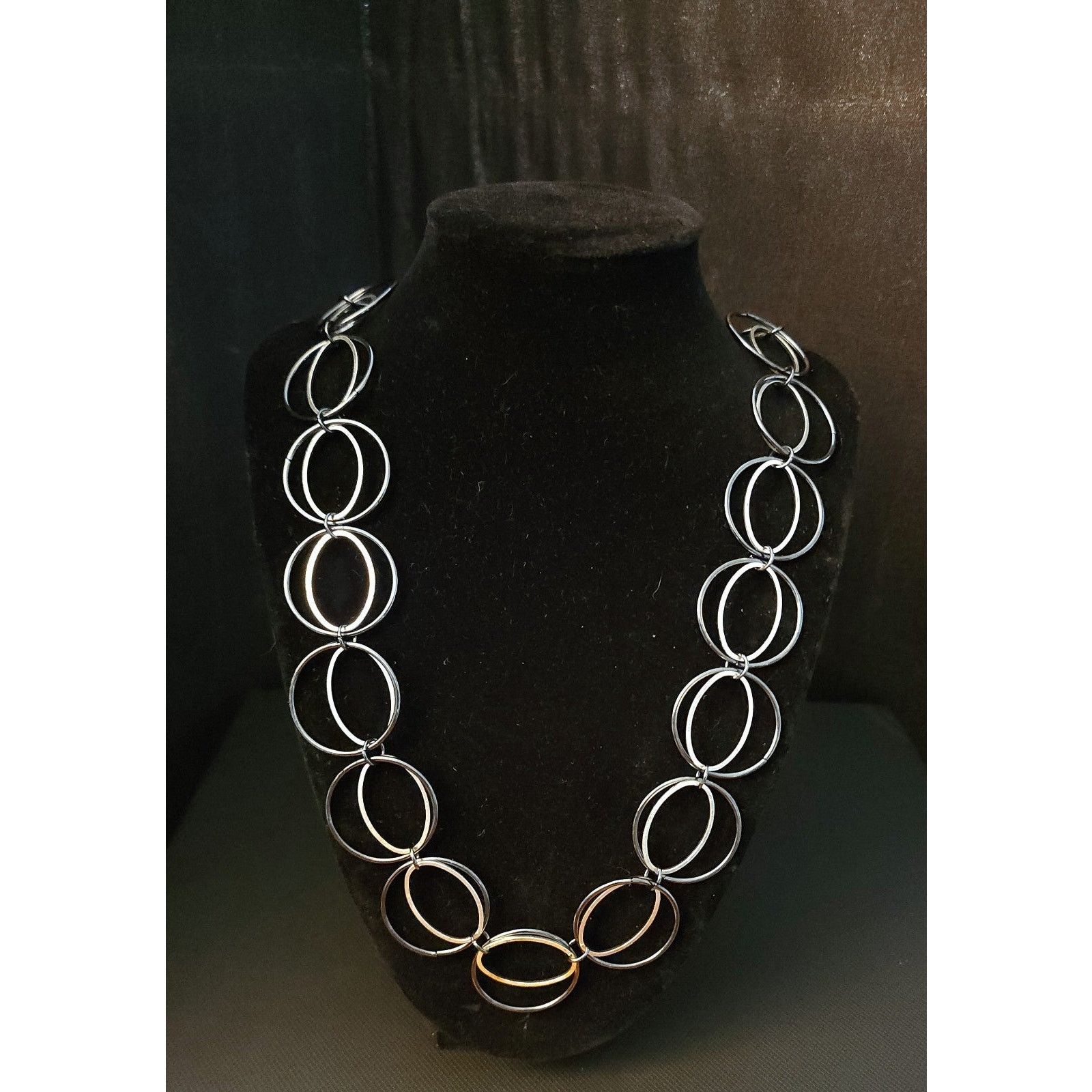 Other Daisy Fuentes chain necklace silver & black. Size ONE SIZE - 3 Thumbnail