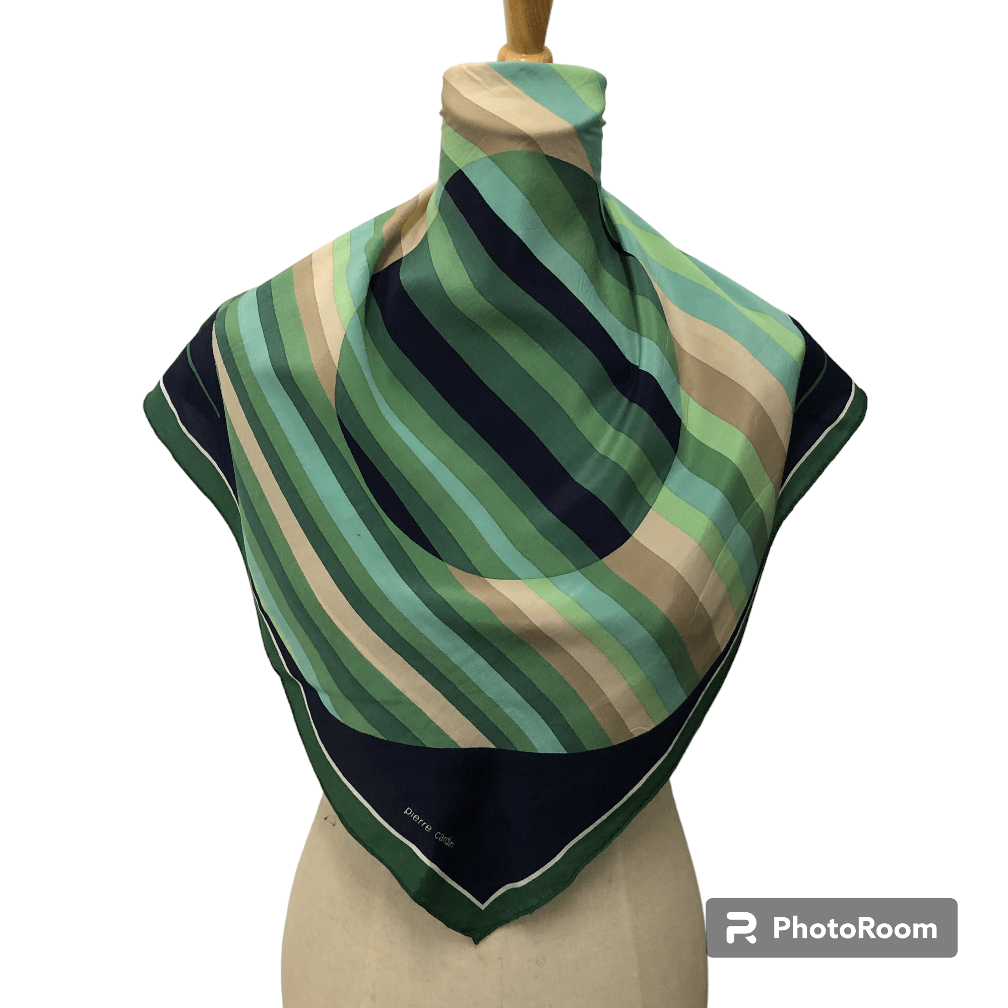 Pierre Cardin Pierre Cardin Abstract Hand Rolled Silk Scarf M973 Size ONE SIZE - 1 Thumbnail