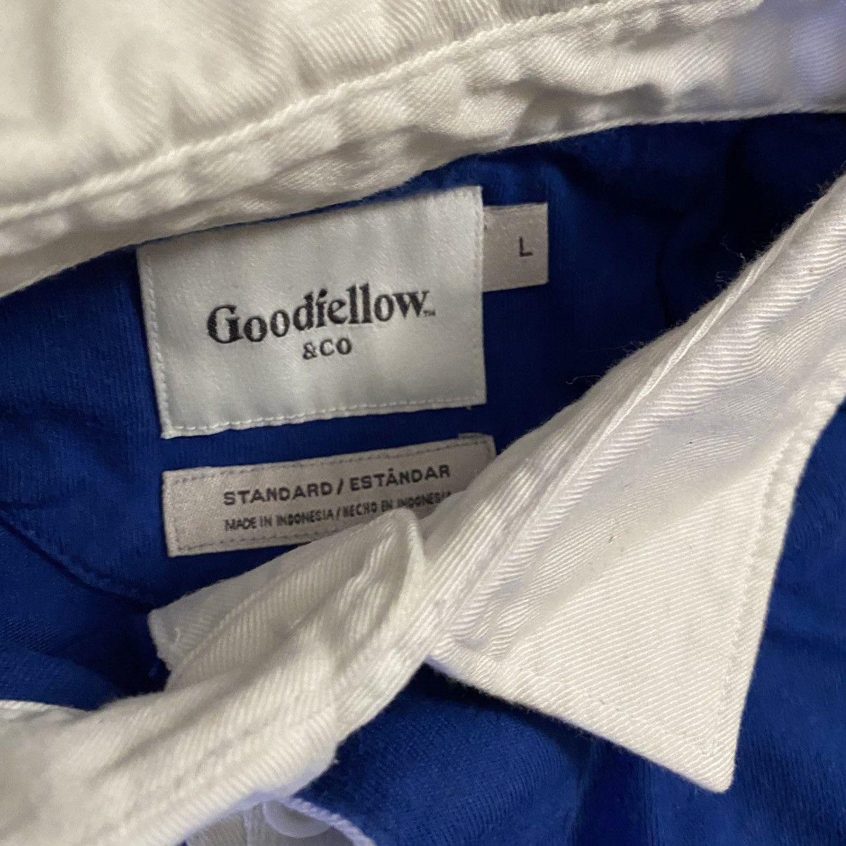 Other Goodfellow Blue & White Polo Rugby Size US L / EU 52-54 / 3 - 3 Thumbnail
