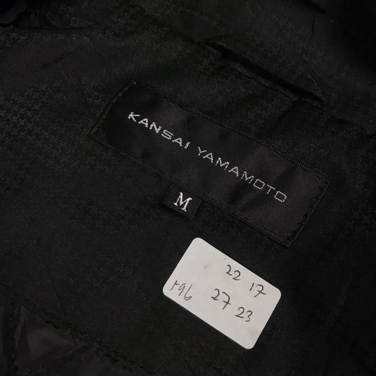 KANSAI YAMAMOTO ZIPPER BLACK JACKET