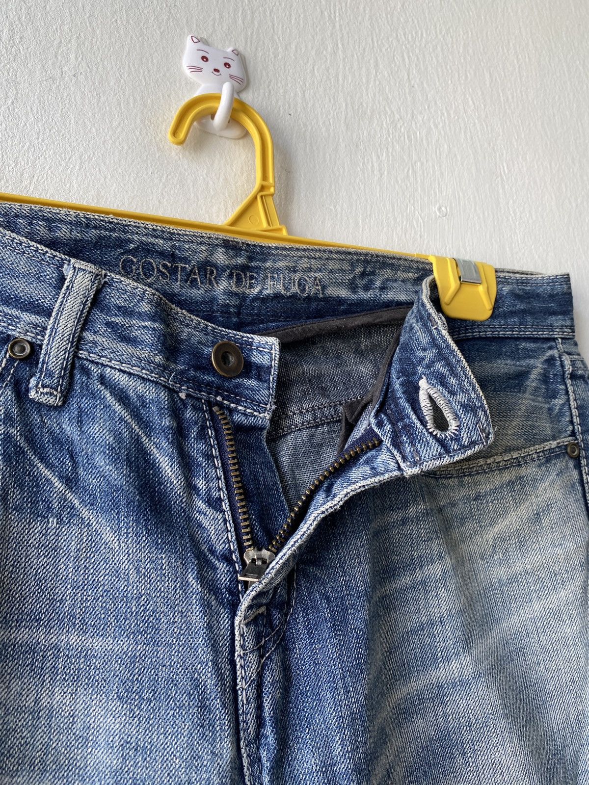 GOSTAR DE FUGA × Japanese Brand Japanese Vintage Gostar De Fuga Lighting Washed Denim Size US 31 - 16 Thumbnail
