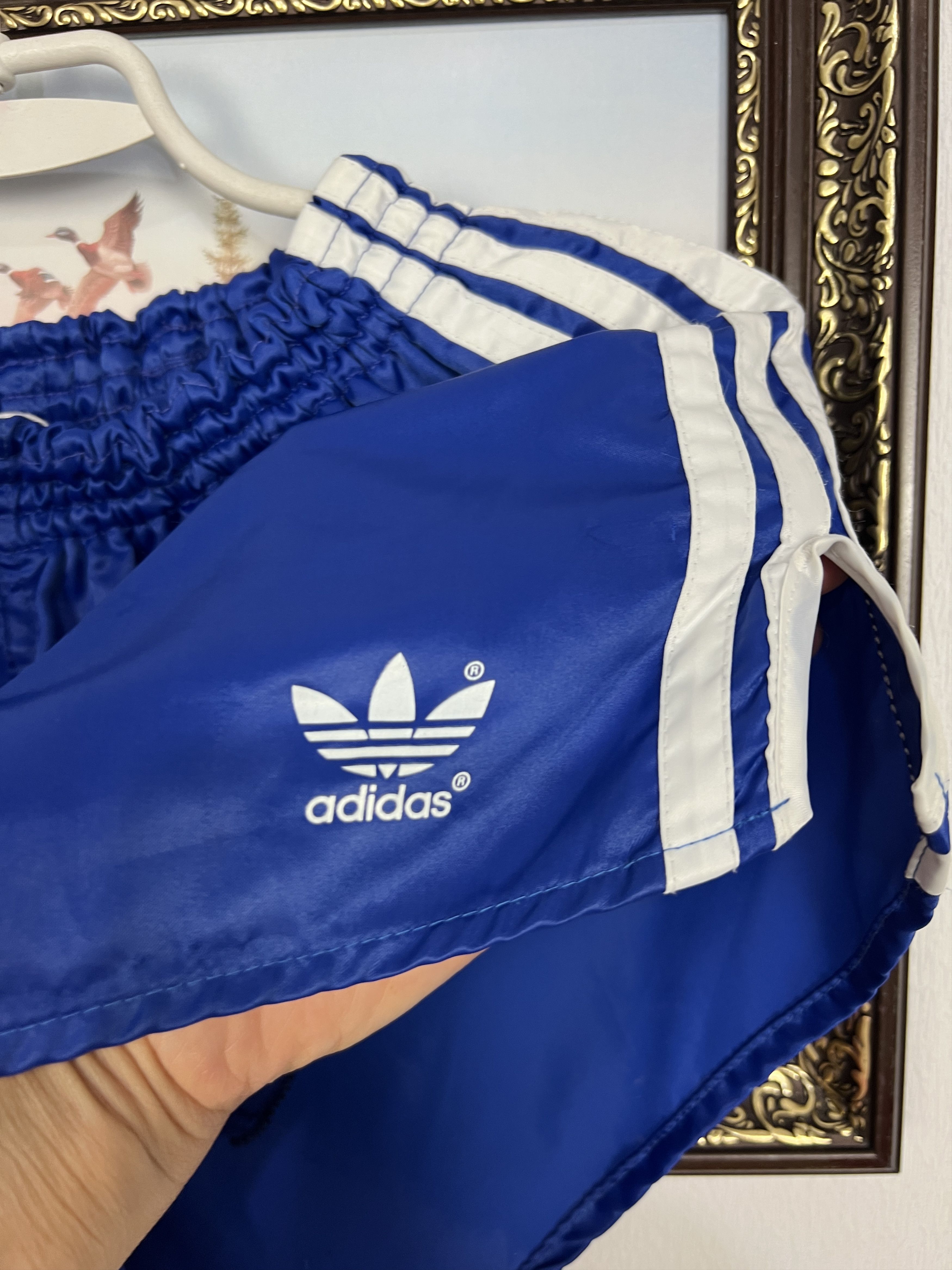 Adidas Vintage 90's Adidas West Germany Nylon Blue Shorts Mens L Size US 34 / EU 50 - 4 Thumbnail