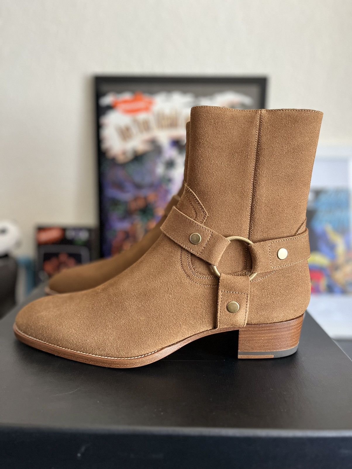 SAINT LAURENT】Wyatt Harness Boots 41