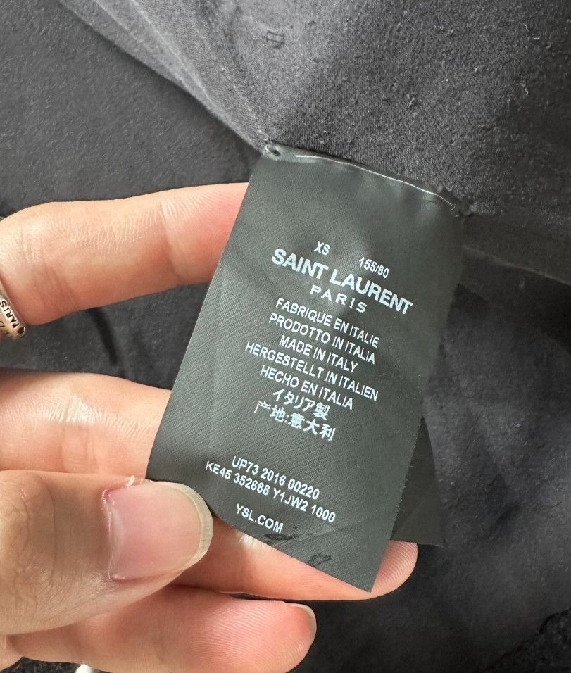 Saint Laurent Paris Saint Laurent Paris Fall/Winter Black Studded Wool Mohair C Size US XS / EU 42 / 0 - 5 Thumbnail