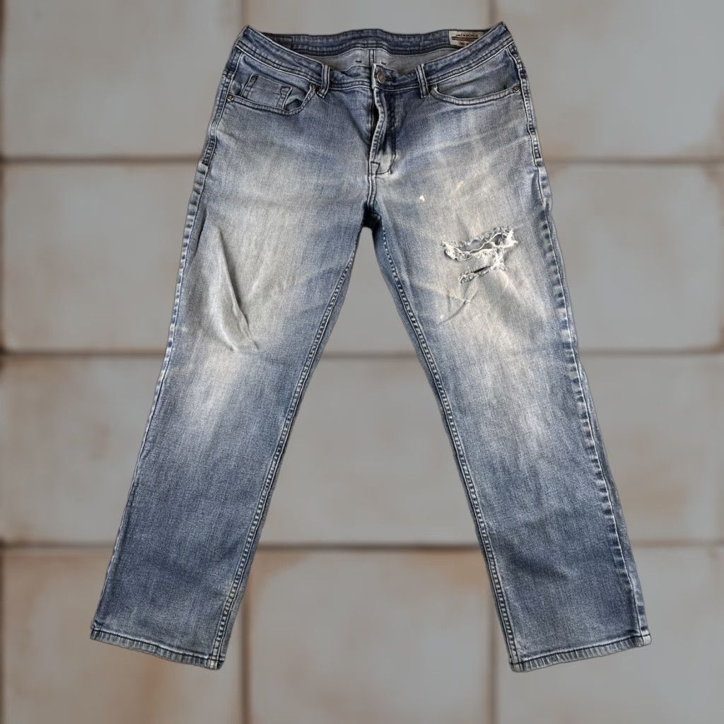 Buffalo David Bitton Buffalo David Bitton Jeans Mens 36x30 Fits 34x28 Jackson-X Distressed Straight Jeans Size US 36 / EU 52 - 1 Thumbnail