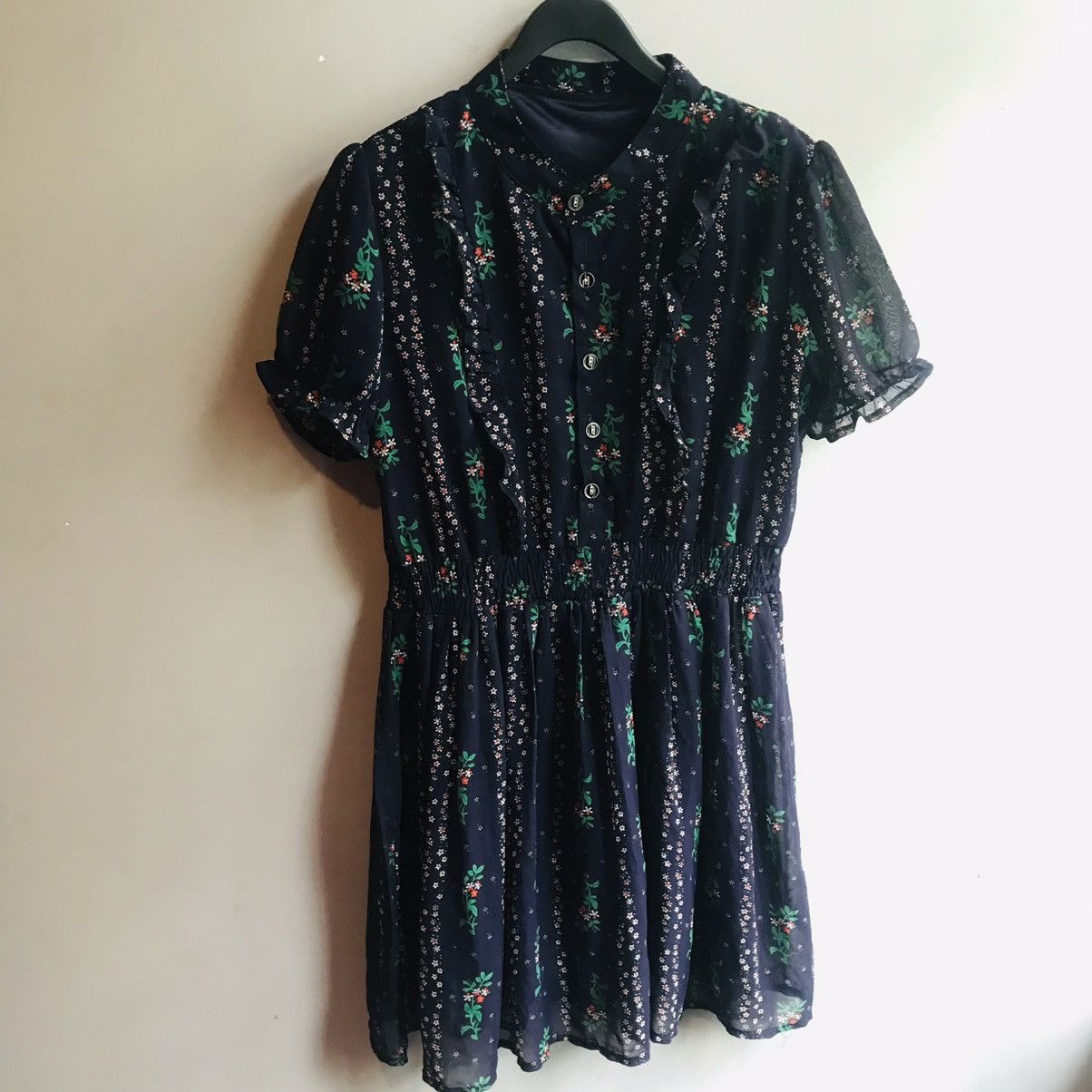 20471120 × Seditionaries Japanese Floral Babydoll MIDI Dress Size M / US 6-8 / IT 42-44 - 1 Thumbnail