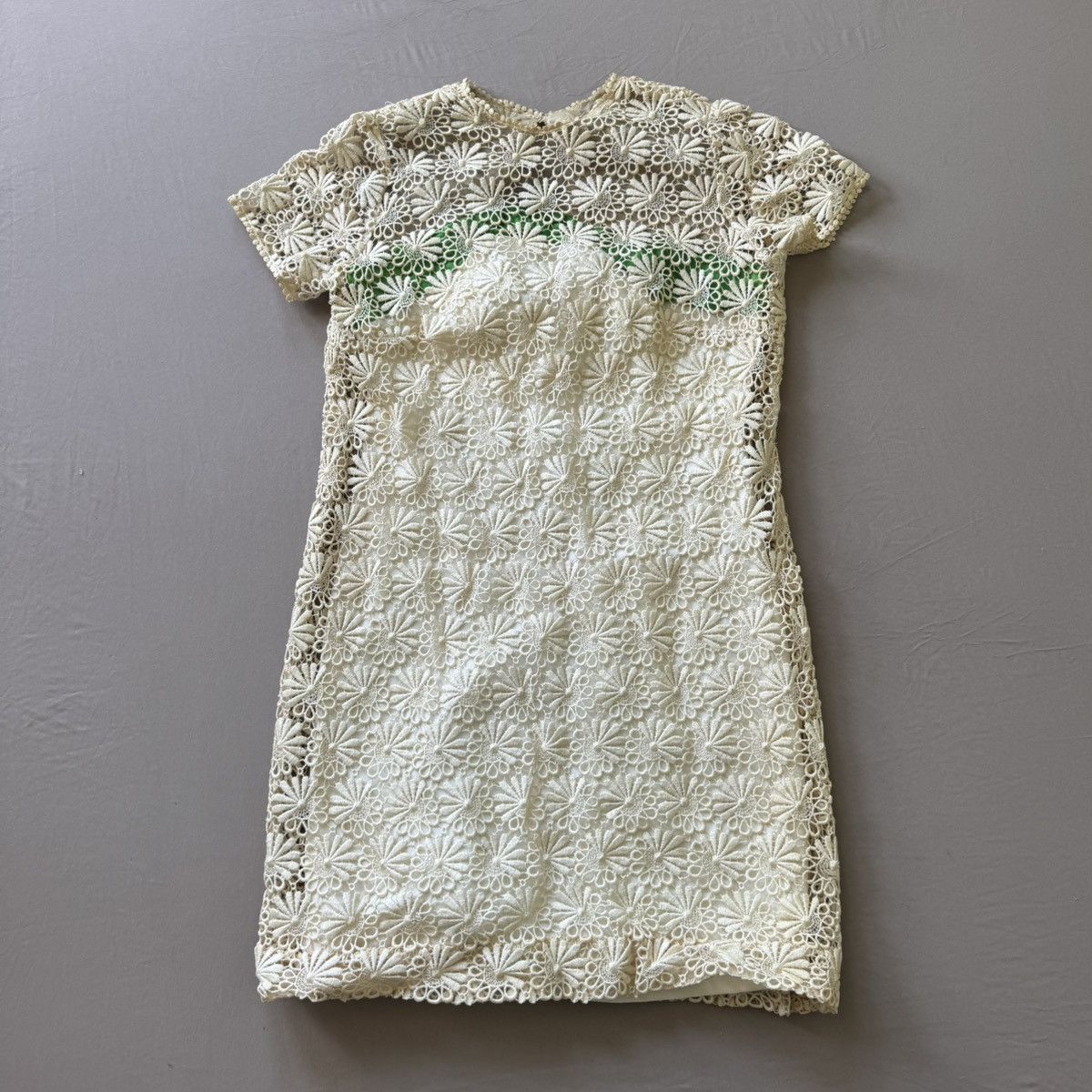 Other Vintage 50s Mr Frank crochet overlay Floral sheath Dress Size S / US 4 / IT 40 - 1 Thumbnail