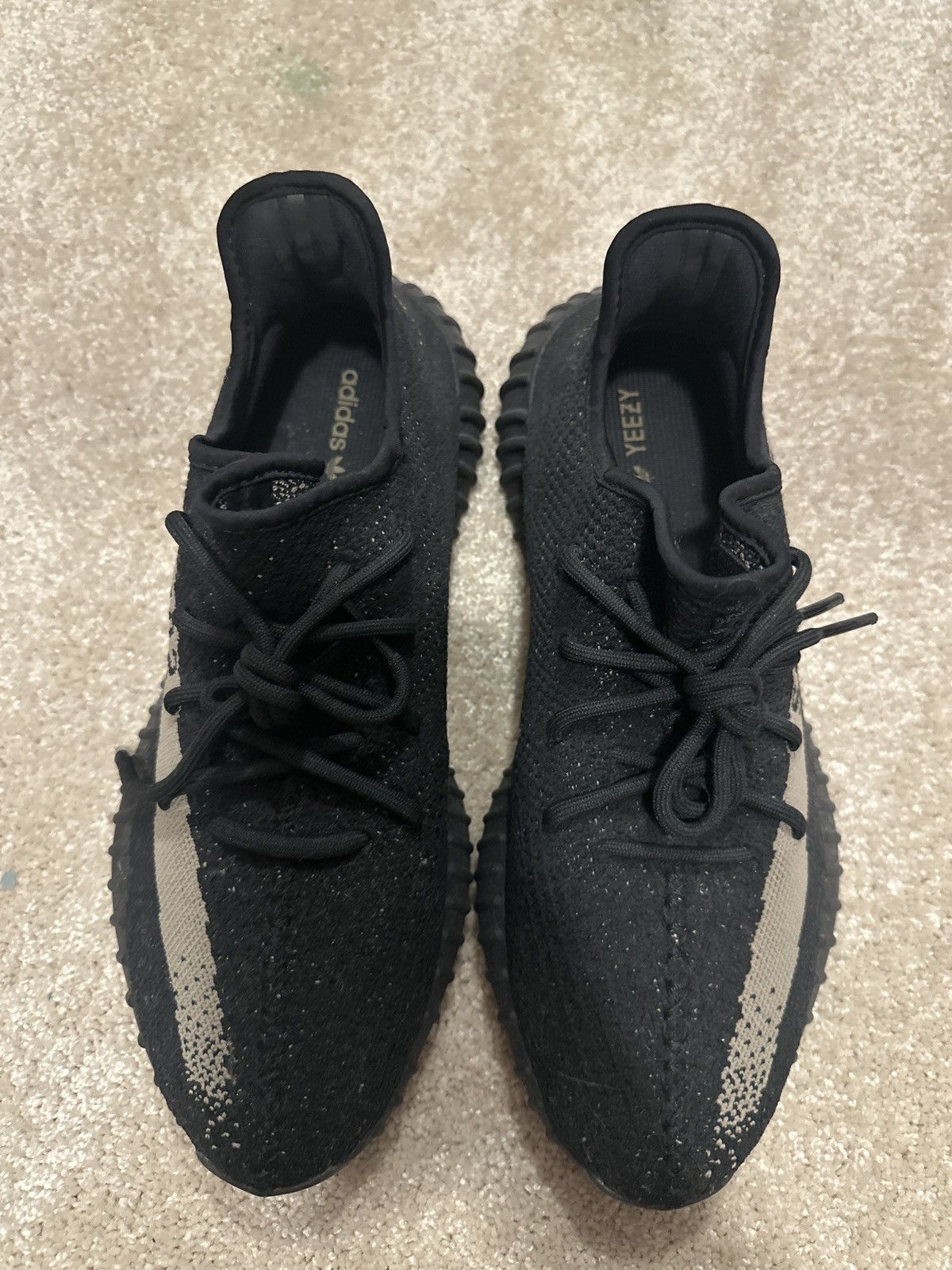 Adidas Adidas Yeezy Boost 350 V2 Core Black White Size US 12 / EU 45 - 4 Thumbnail