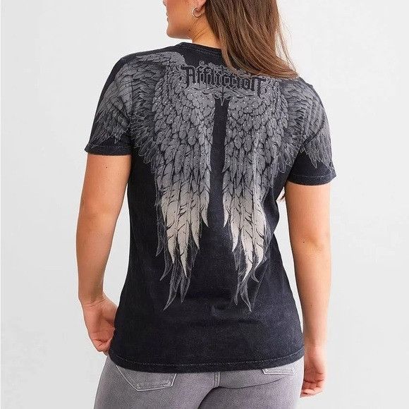 Affliction Women's Affliction Age Of Winter BLACK LAVA WASH T-Shirt M Size M / US 6-8 / IT 42-44 - 1 Thumbnail