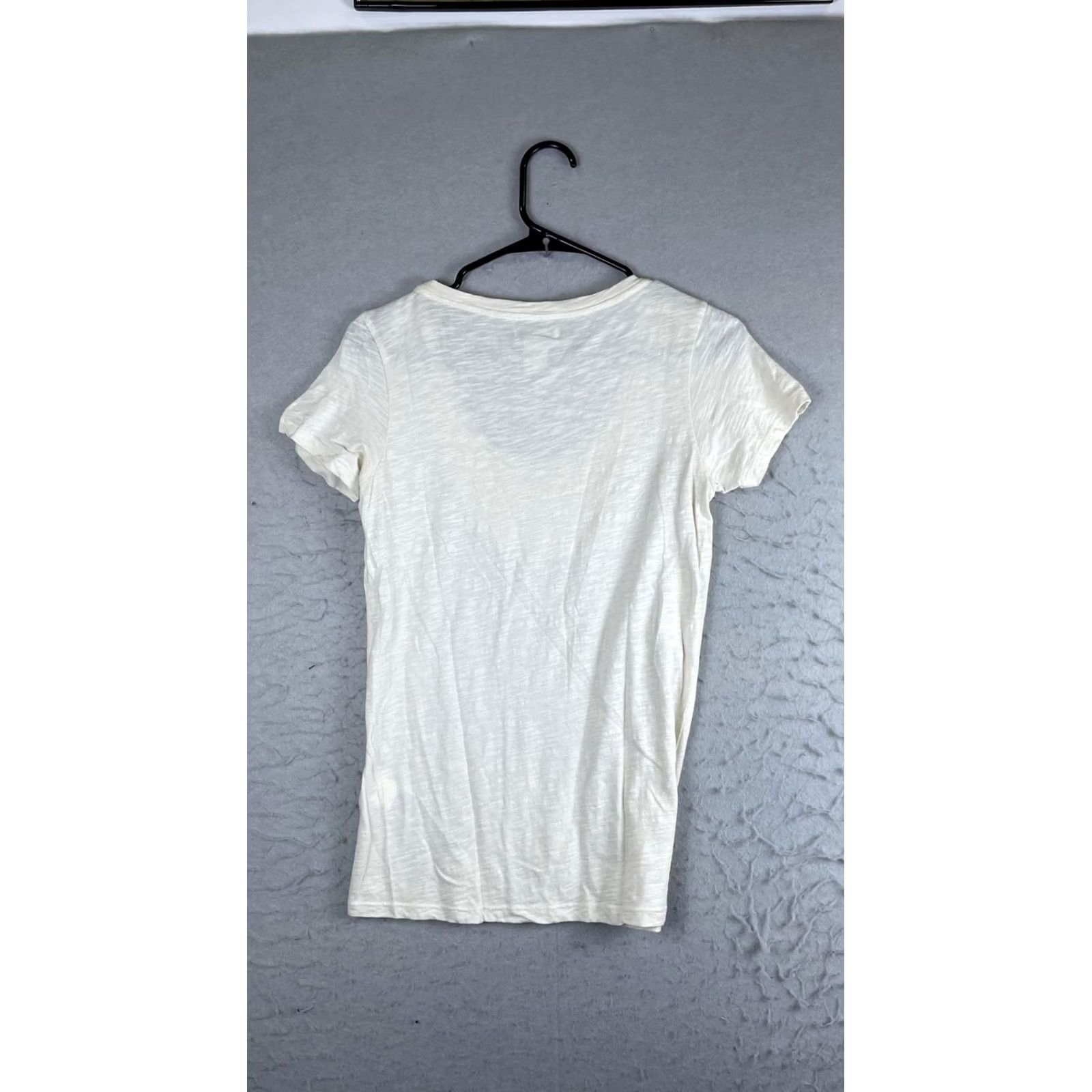 Lucky Brand Lucky Brand Shirt Womens Small White Scoop Neck Sequin Embellished Tee Top Size S / US 4 / IT 40 - 5 Thumbnail