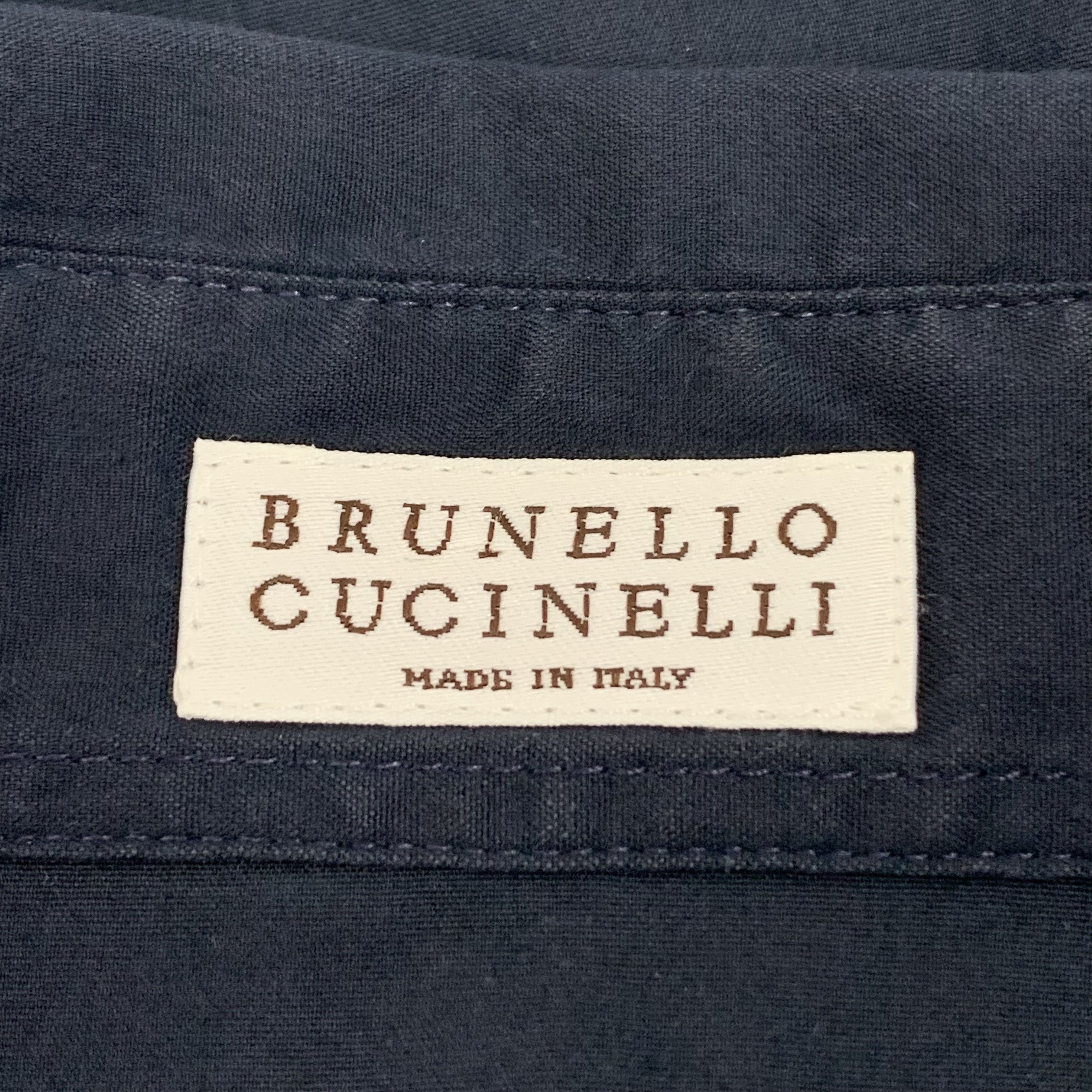 Brunello Cucinelli Brunello Cucinelli Silk Shirt Navy (M) Size M / US 6-8 / IT 42-44 - 5 Thumbnail