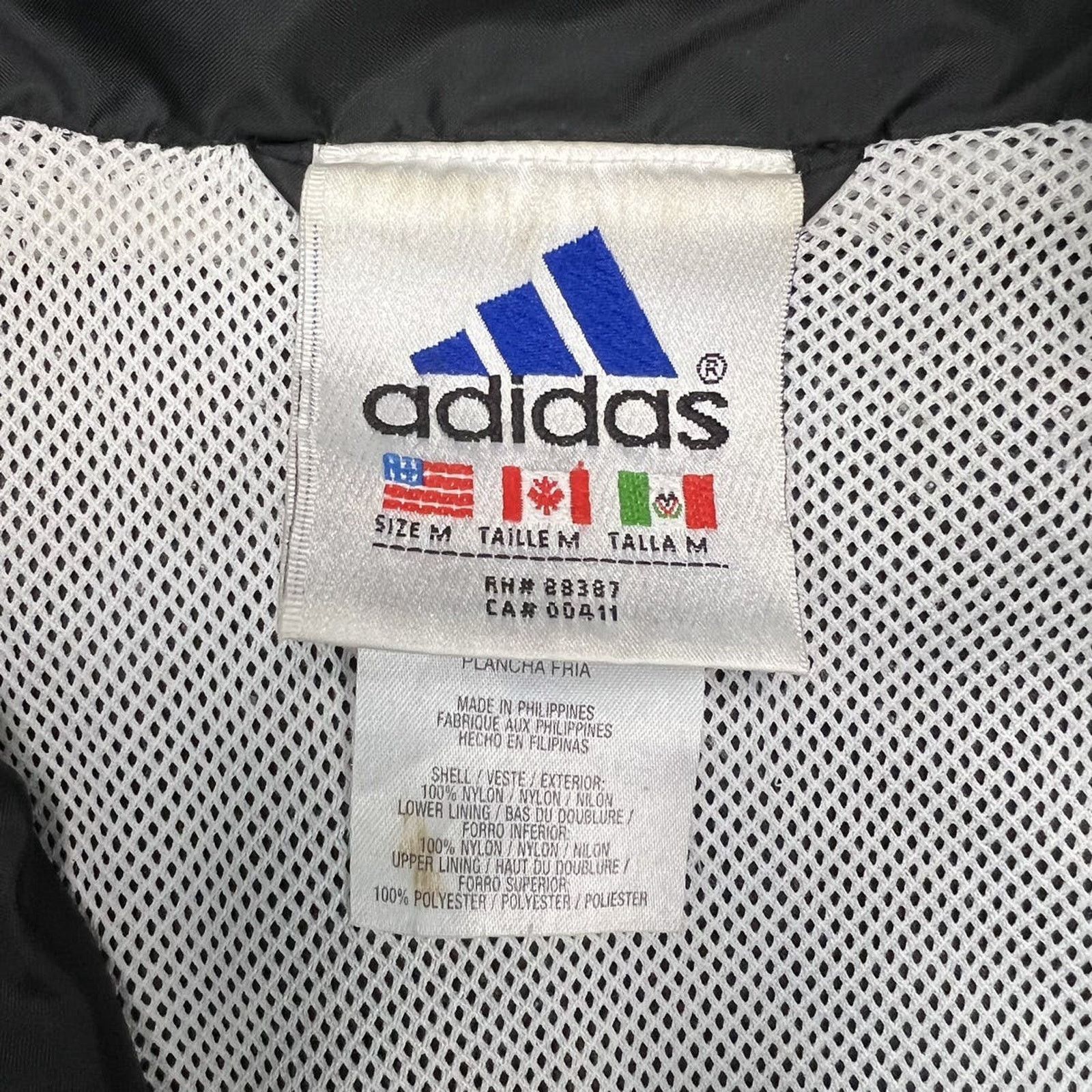 Adidas × Vintage Adidas Jacket Medium Stripe Spell Out Bomber 90s Windbreaker Size US M / EU 48-50 / 2 - 7 Thumbnail