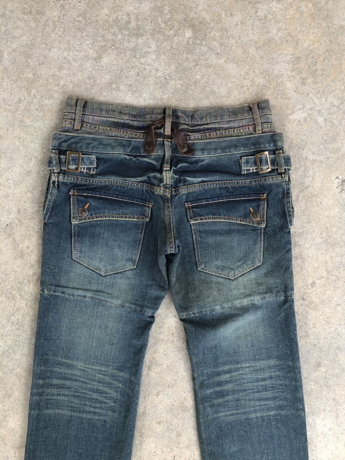 Japanese Brand Japanese Gumu Double Waist Distressed Denim Size US 34 / EU 50 - 9 Thumbnail