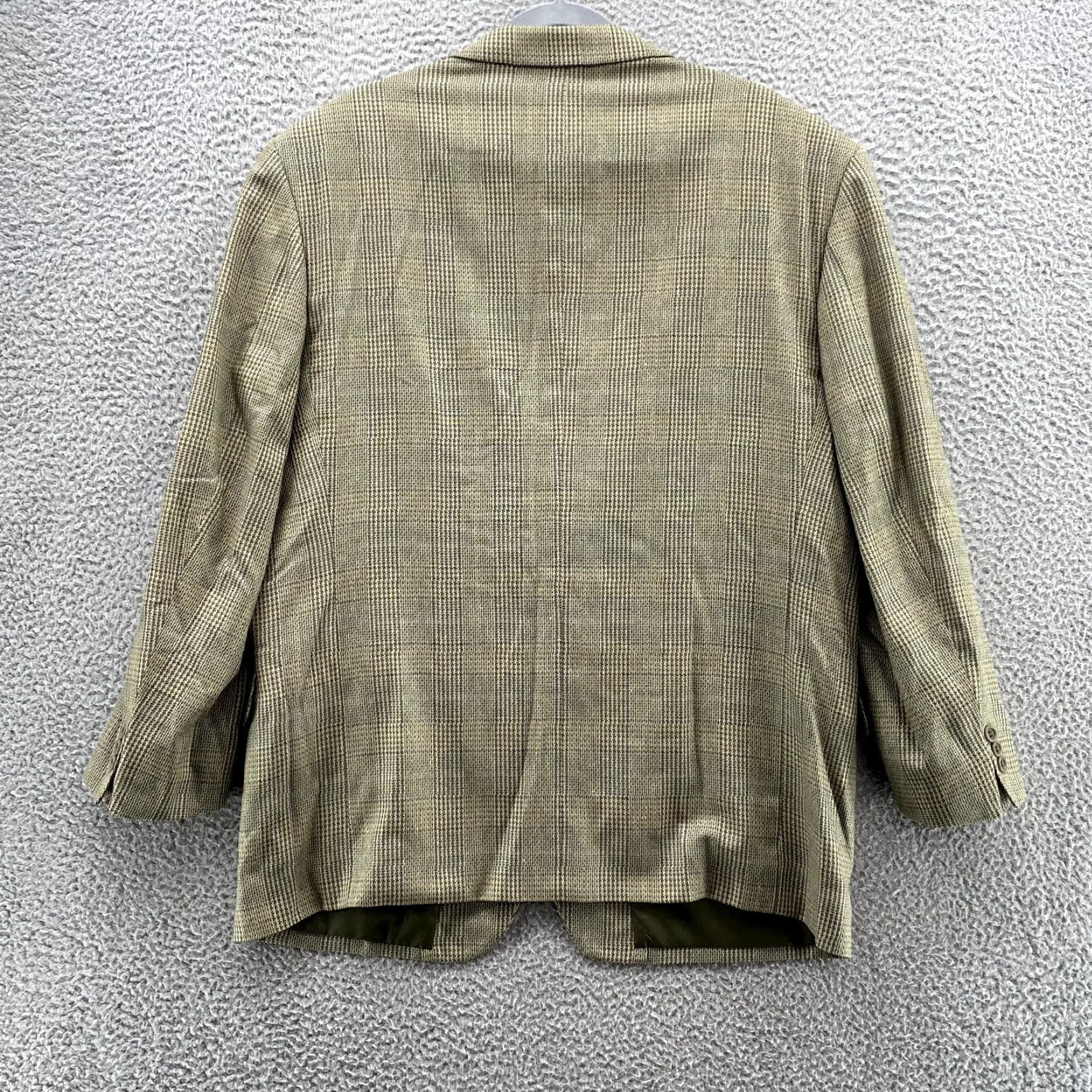 Pierre Balmain Pierre Balmain Jacket Adult 46R Beige Plaid Silk Wool Blazer Sport Coat Men’s Shirt? Size 46R - 7 Thumbnail