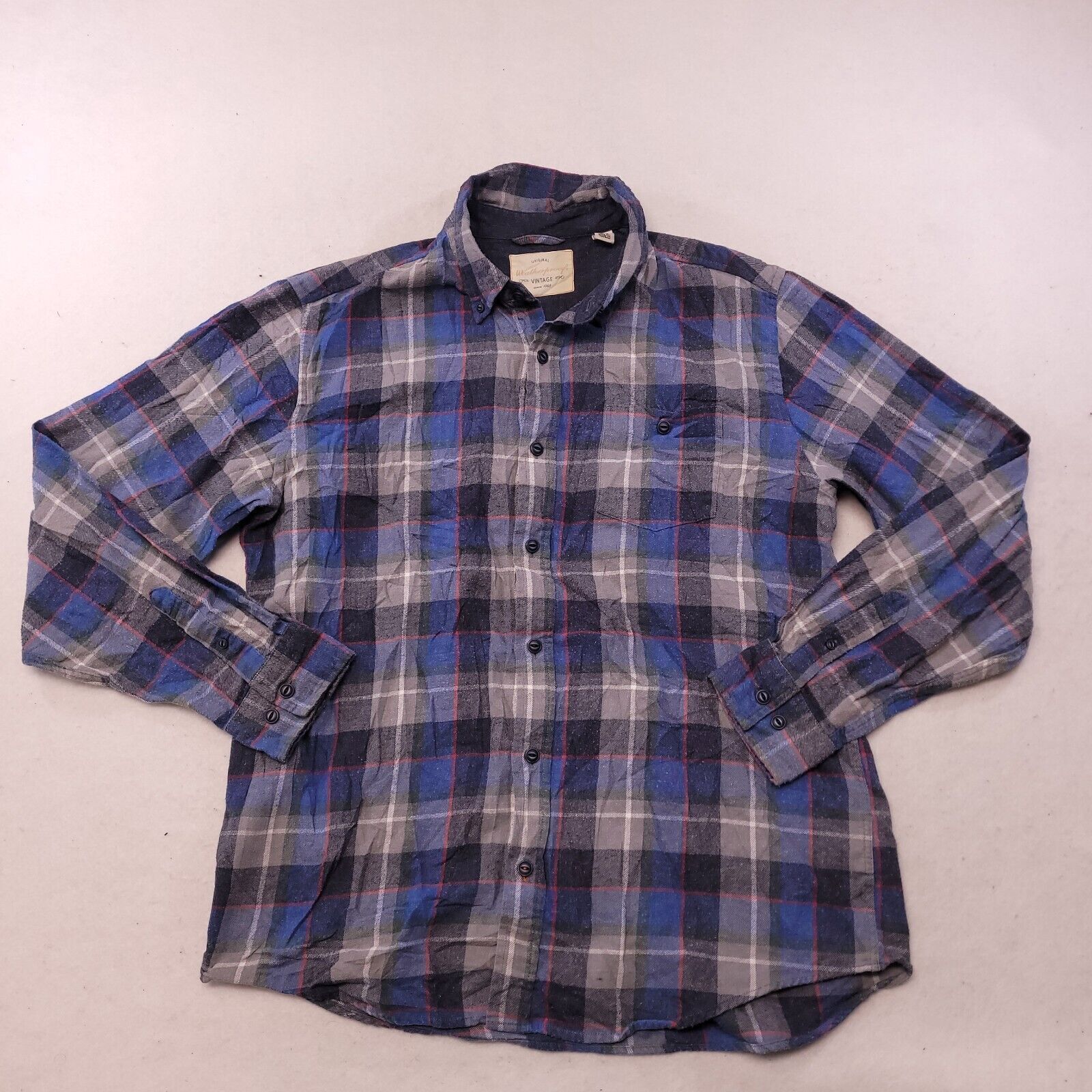 Weatherproof Weatherproof Madras Flannel Button Up Shirt Mens Size L Blue Size US L / EU 52-54 / 3 - 2 Thumbnail