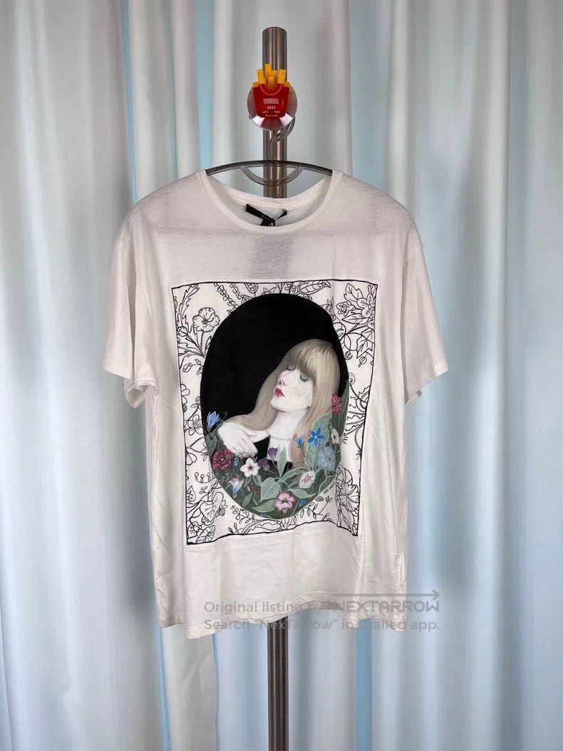 Gucci Gucci Portrait G-shaped oil painting sketch printed short Size M / US 6-8 / IT 42-44 - 3 Thumbnail