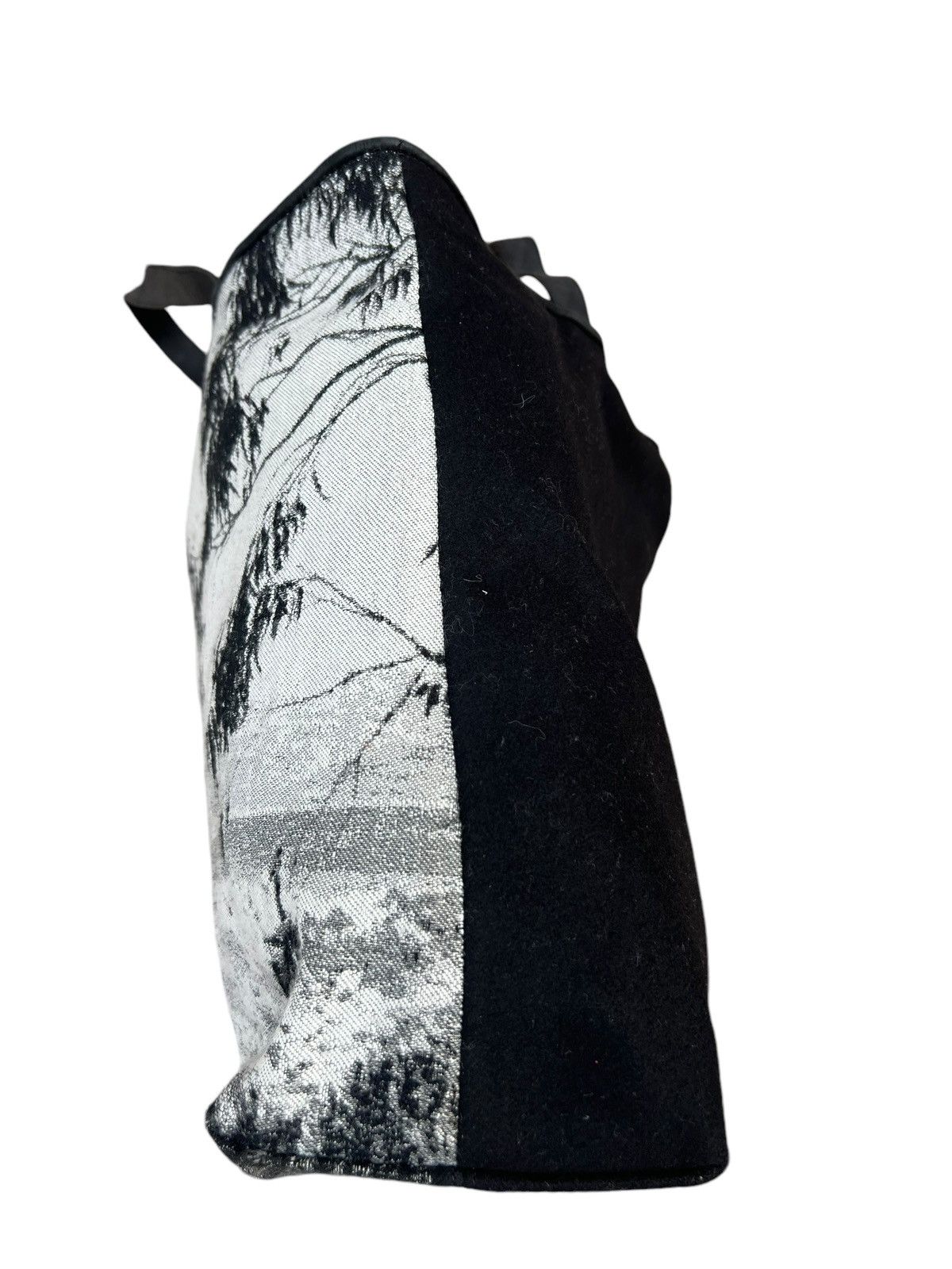 agnes b. Vintage Agnes B. Made in France Leather Wool Tote Bag Size ONE SIZE - 11 Thumbnail