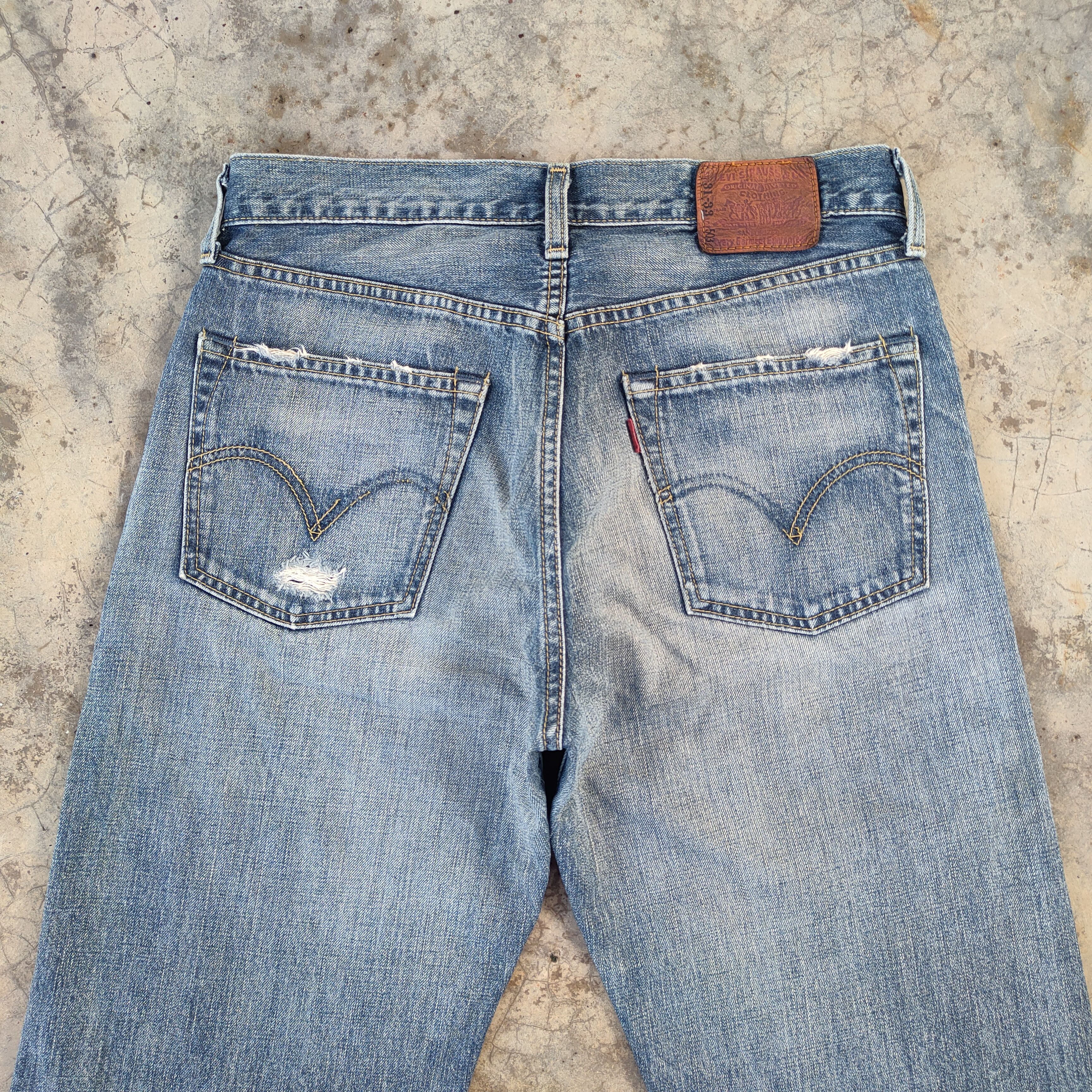 Levi's Vintage Clothing vintage Levi's 503 faded ripped jeans denim pants Size US 32 / EU 48 - 10 Thumbnail