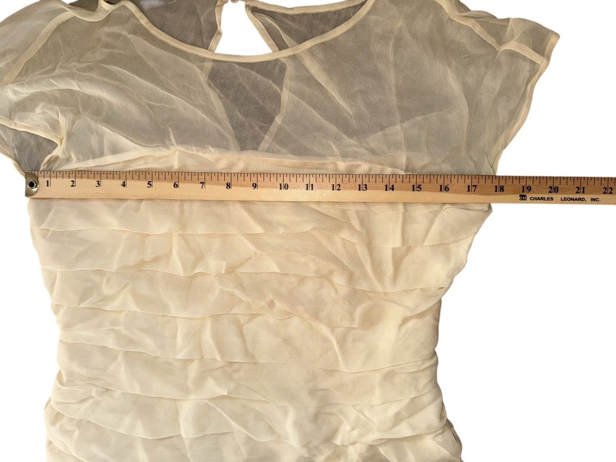 Vintage VTG Dreamy Sheer Ruffled layered SILK Maxi Formal Dress Size M / US 6-8 / IT 42-44 - 10 Thumbnail