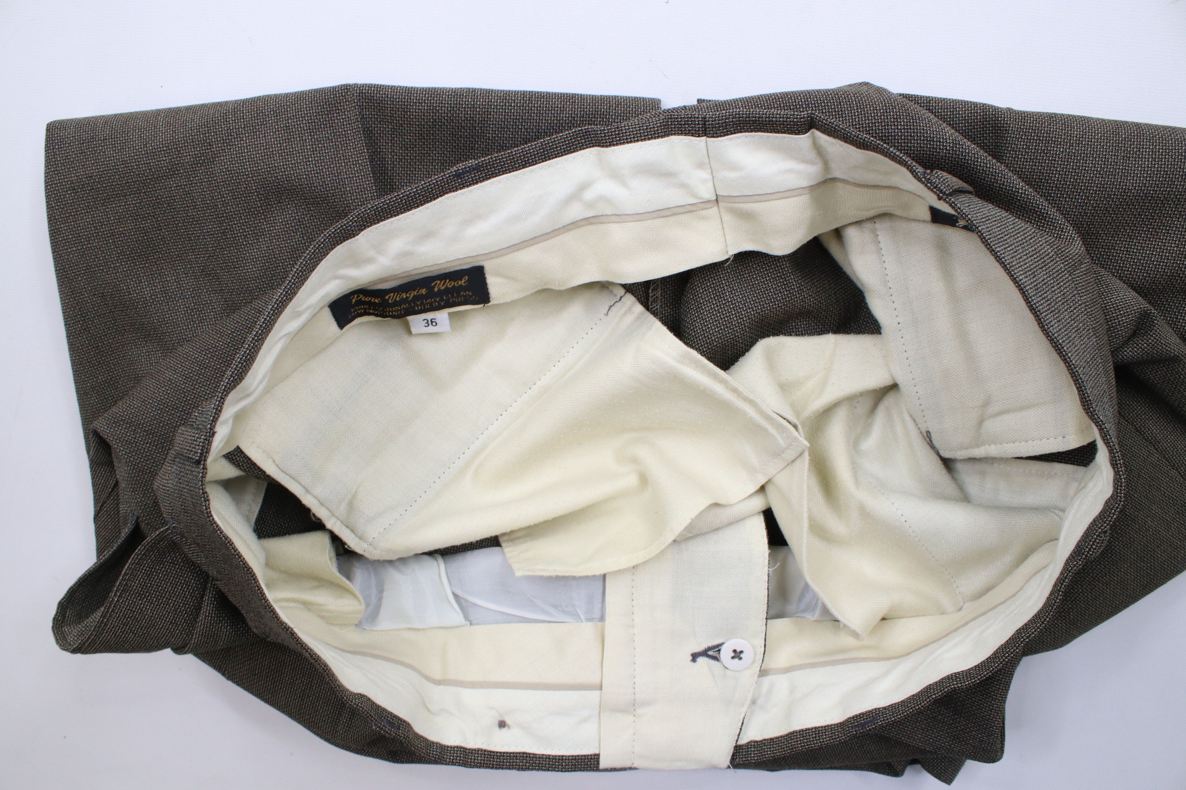 Vintage Vintage 90s Streetwear Pure Virgin Wool Tweed Chino Pants Size US 36 / EU 52 - 11 Thumbnail